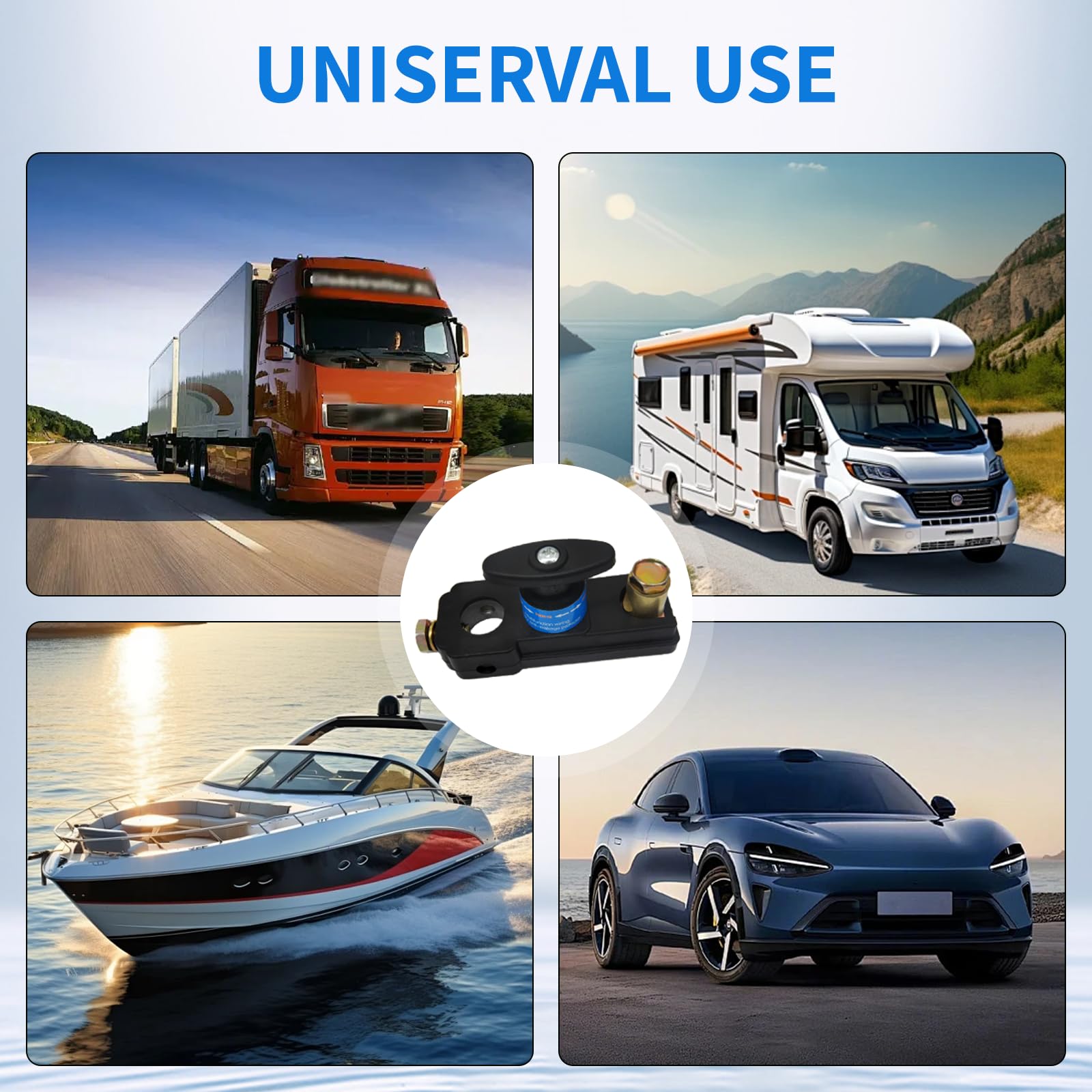 2pcs Car Battery Disconnect Switch 12v 24v Heavy Duty Battery Kill Switch Battery Isolator Power Cut Off Switches Battery Shut O