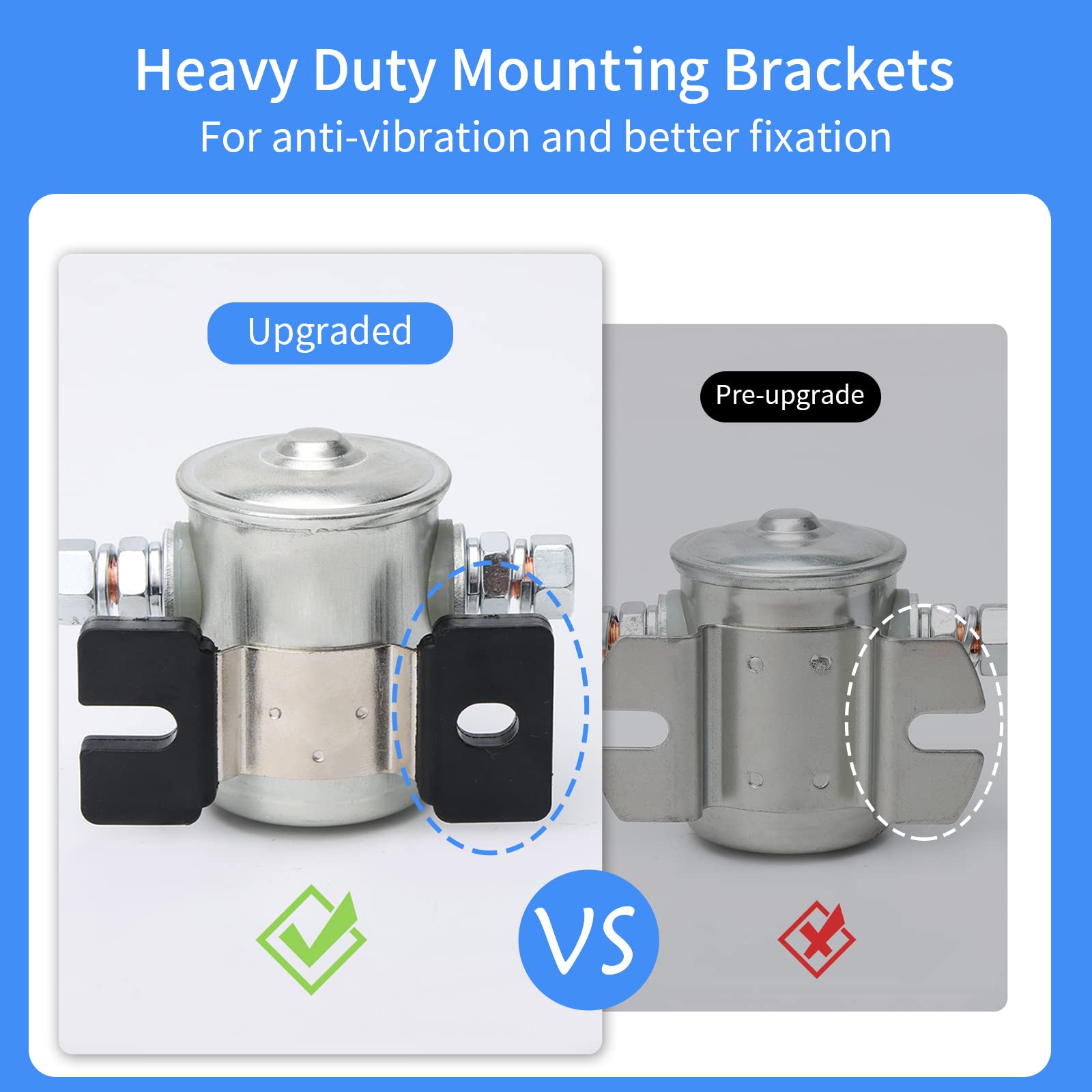 Mayspare 36 Volt Ezgo Solenoid,Continuous Duty Solenoid Relay #70 Series For Ezgo Electric Golf Cart With Upgrade Mount Bracket,Oem # 27855G01 11761G1 27855G02 31680G1 3016