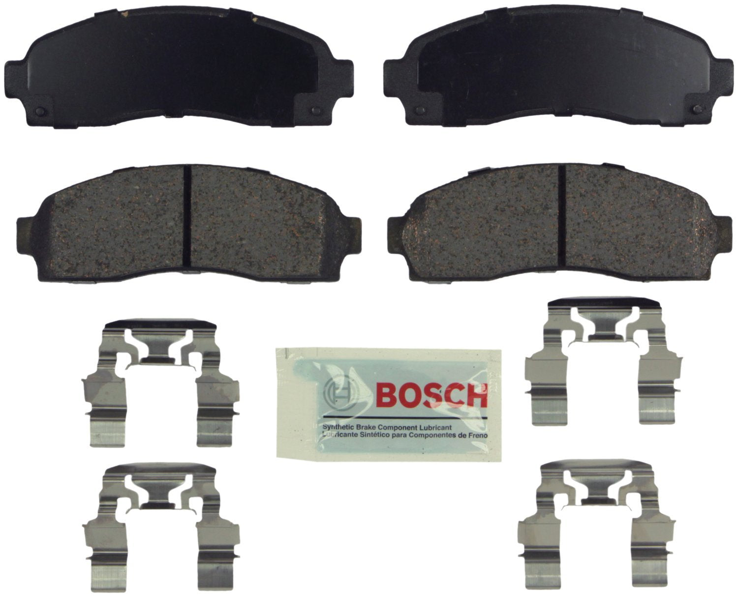 BOSCH BE833H Blue Ceramic Disc Brake Pad Set With Hardware - Compatible With Select Ford Explorer, Explorer Sport, Explorer Spor