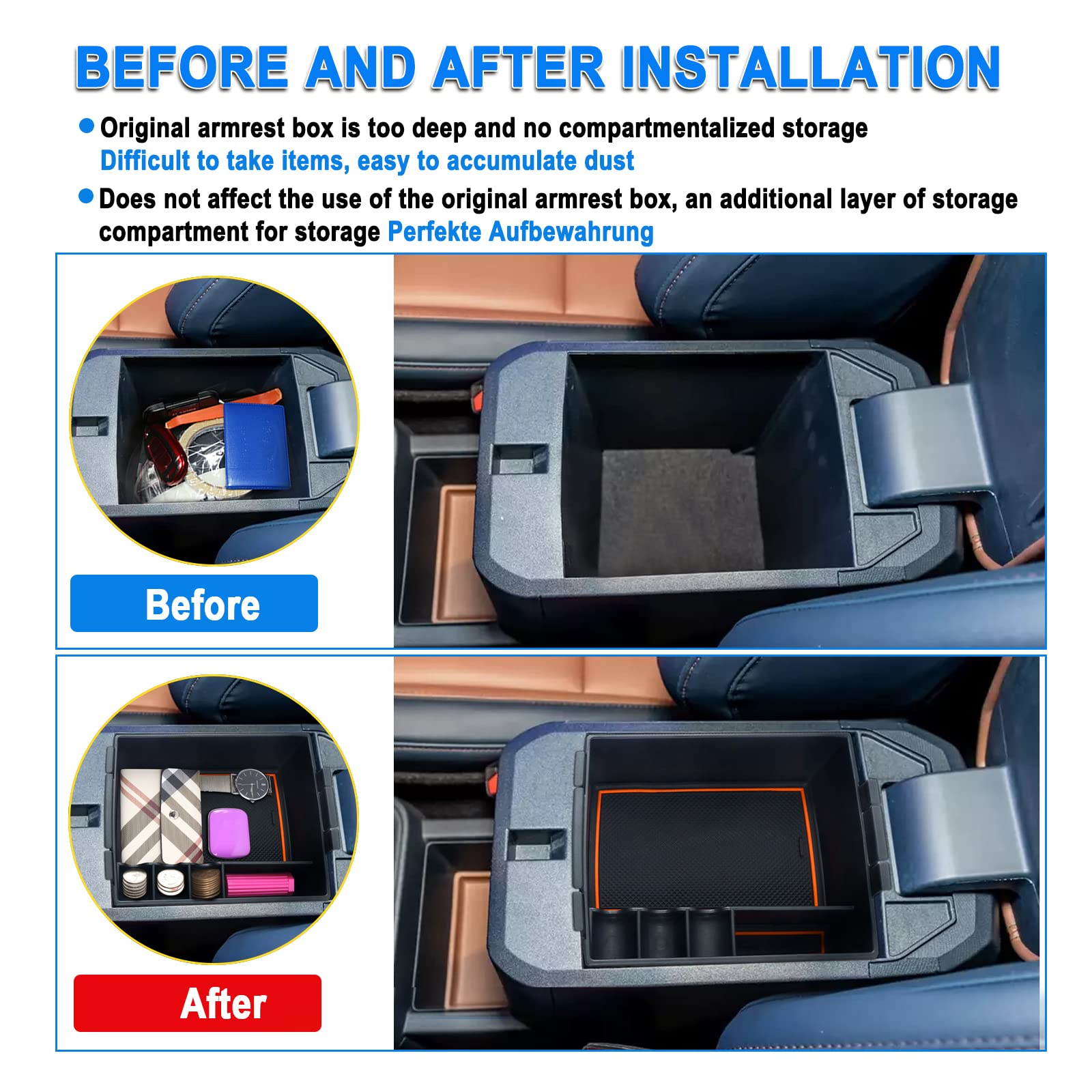 SHAOHAO for 2023 2024 Ford Maverick Center Console Organizer, Fit for 2022 2023 2024 Ford Maverick XL/XLT/Lariat Pickup Truck Ma