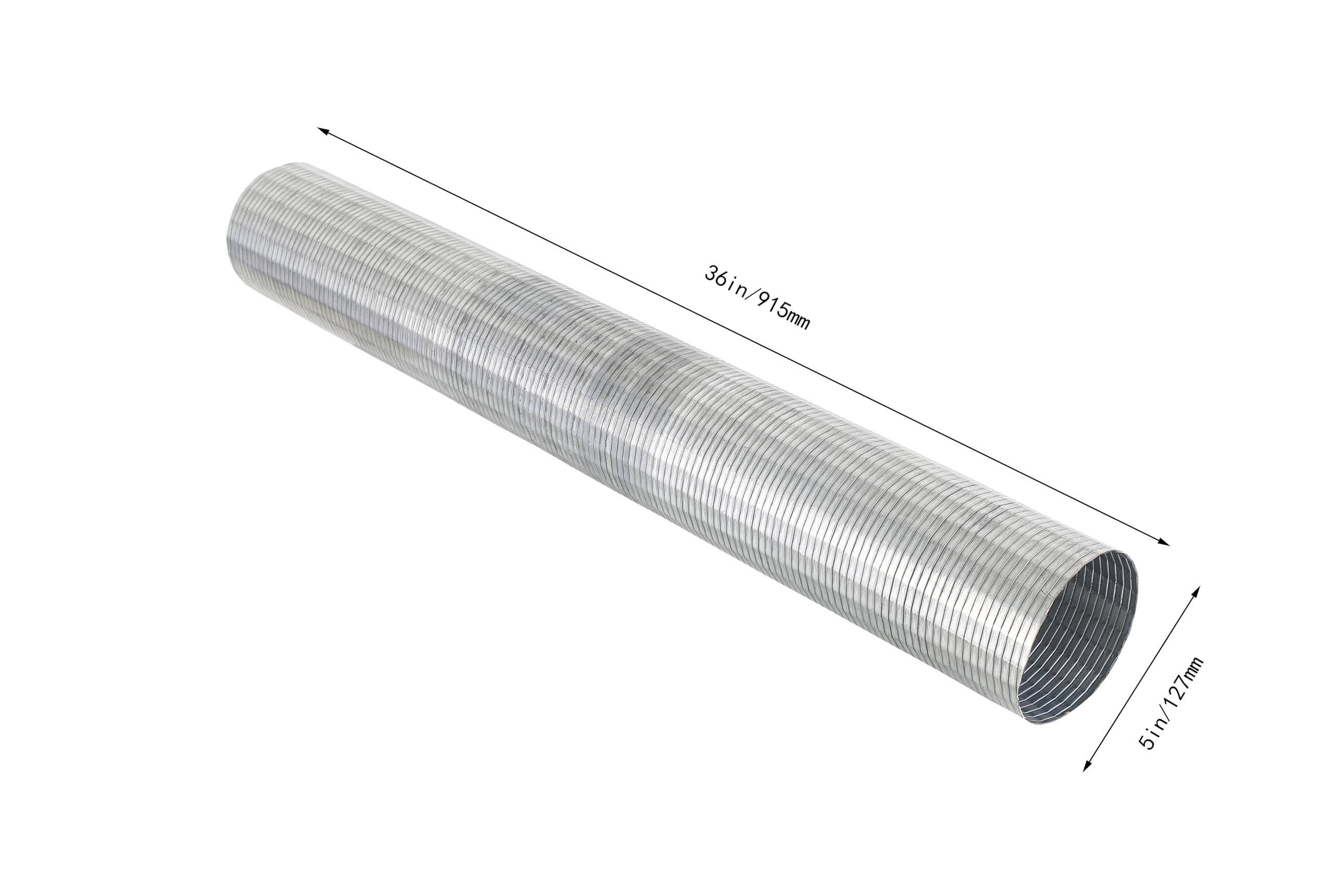 TORDXICS Universal Exhaust Flex Pipe Flex Tube-36 3 Feet Length 5 ID