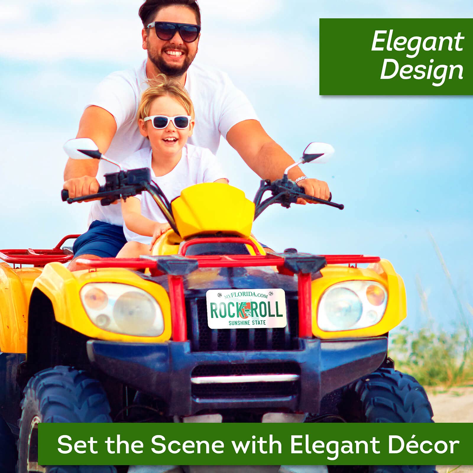 Mini License Plates, Personalized License Plates, Custom For Car, Bikes, Atv, Kids Car, Golf Cart, Jeep, 3X6 Inch, Rust-Free Fade Resistant Aluminum, Usa Made By My Sign Center (Alabama)