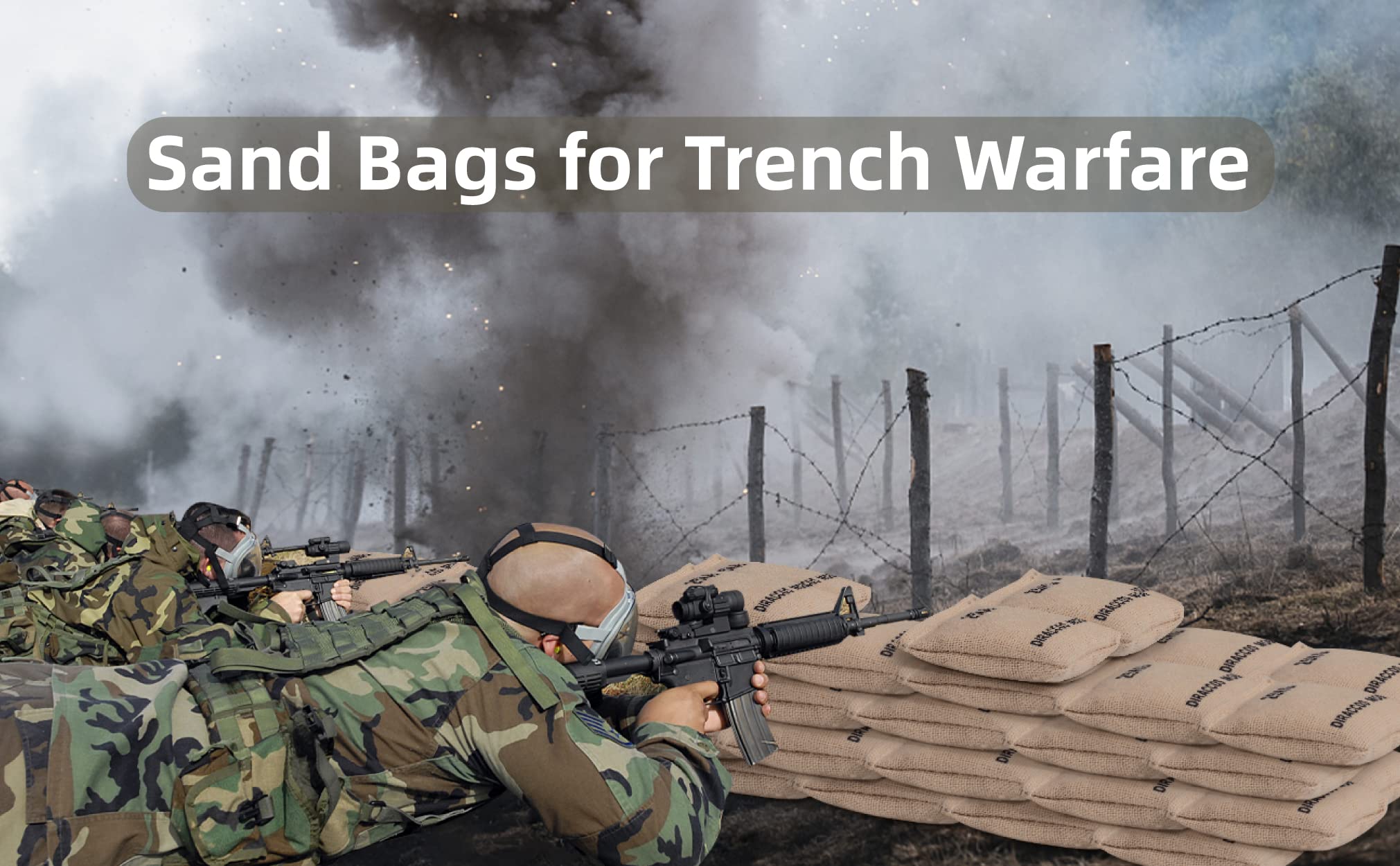 Diraccos Model Set Of 24Pcs Handmade 1/16 Scale Sand Bags 1:16 Sandbag Set, Accessory For Rc Tank Model Soldier Action Figure Ma