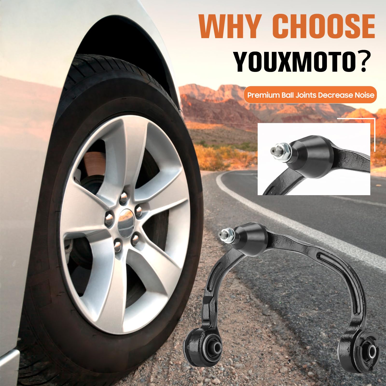 8PCS Front Upper Driver & Passenger Control Arms Suspension Fit for Ford Expedition 2004-2006, Fit for Lincoln Navigator 2004-20