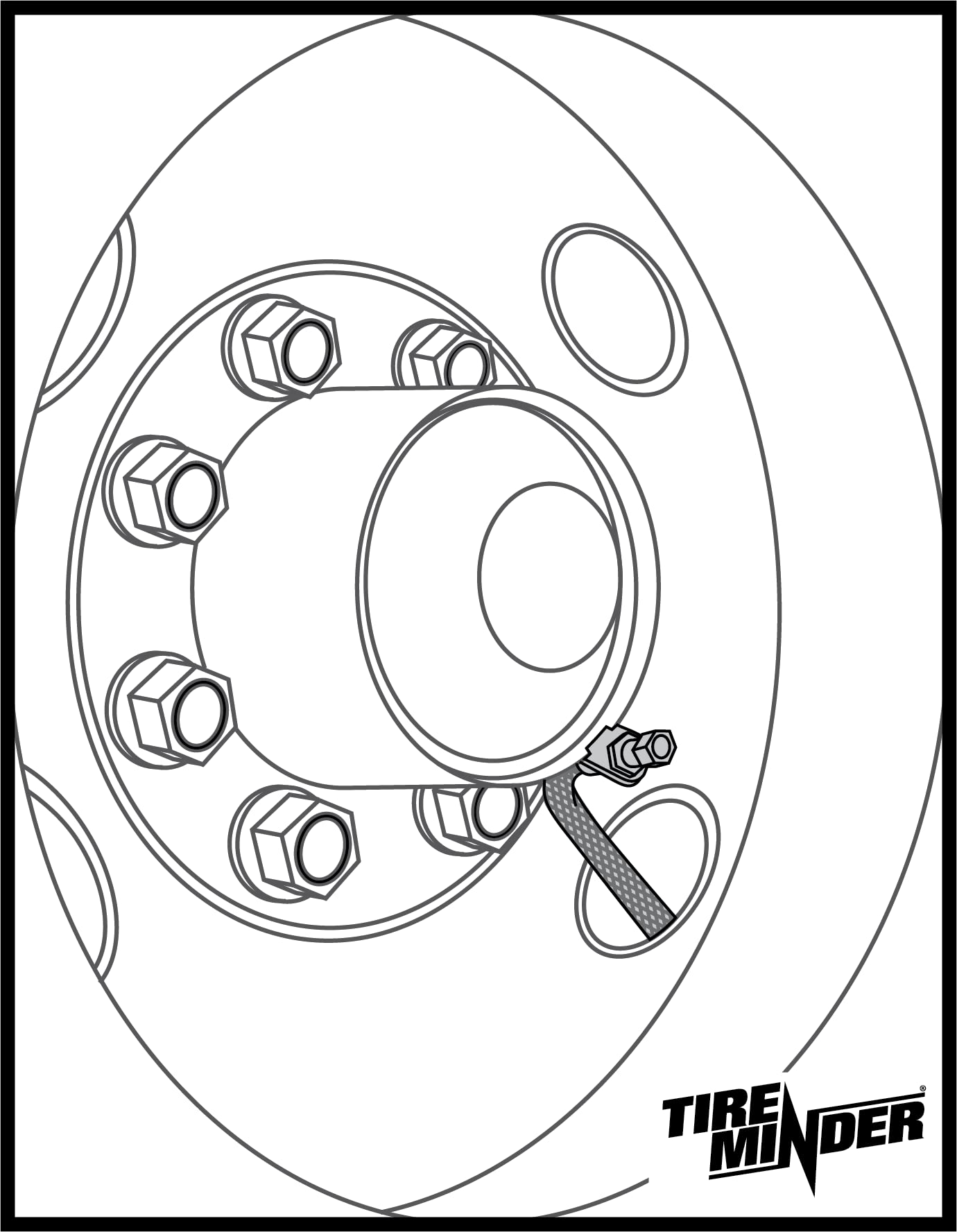Tireminder 16-19.5 Inch Braided Steel Valve Extender Kit For Dually Wheels, Hub Mounted, 2 Pack