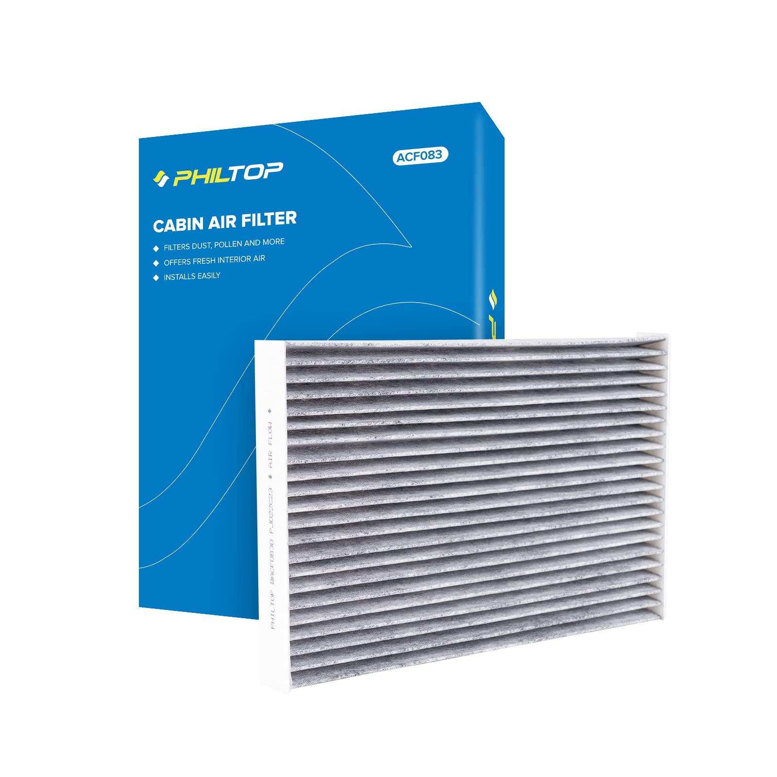 Philtop Cabin Air Filter, Acf083 (Cf11181) Replacement For Xlr 2004-2009, Corvette 2005-2019 Passenger Compartment Air Filter Wi