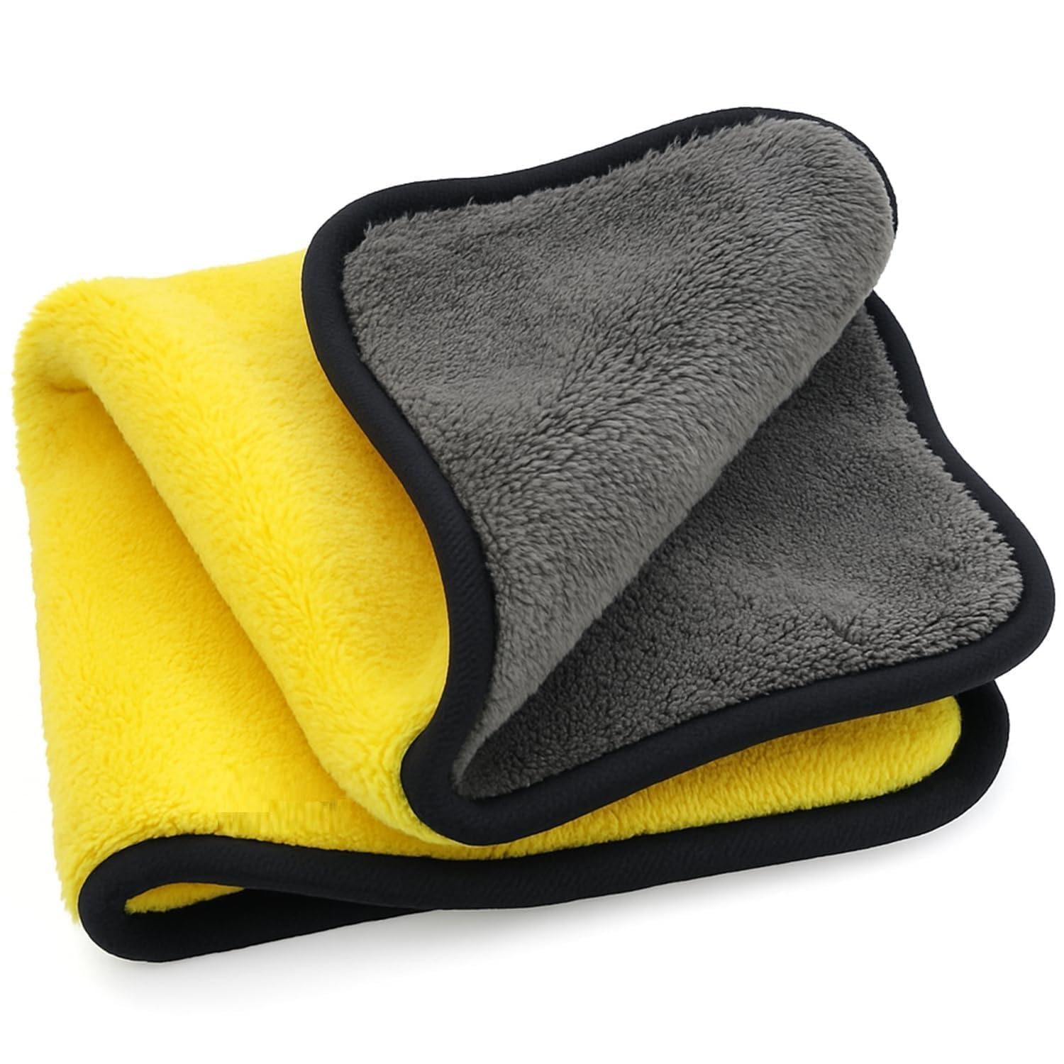Gantrix 1 PCS Microfibre Cleaning Towel 30 x 30 cm Double Sided Plush Highly Absorbent Lint Free Cloth for Car Bike Auto Interio