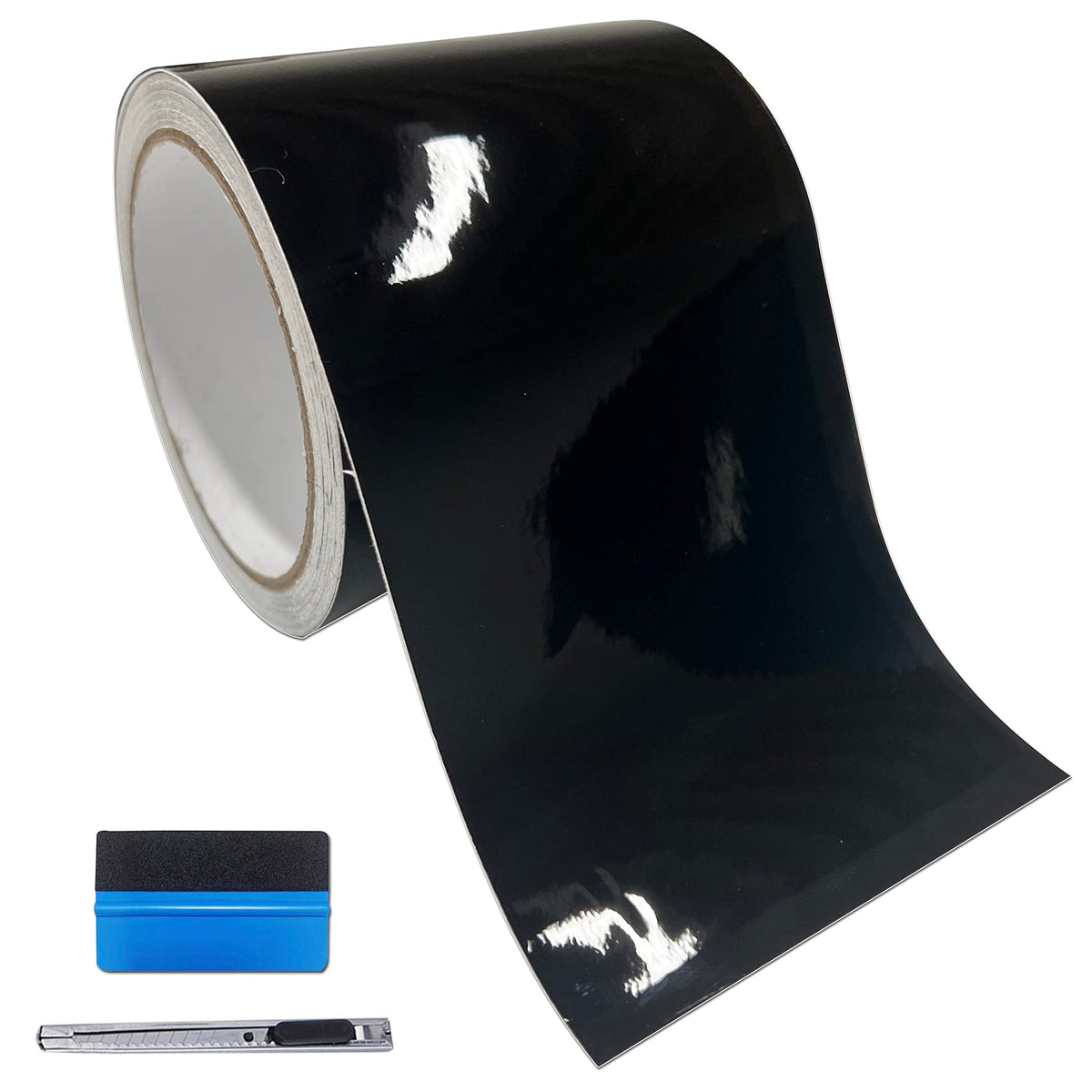 Lzlrun Free Tool Kit High Gloss Vinyl Wrap Kit For Black Out Chrome Delete Window Trim Door Trim (3Inches X 30Feet)