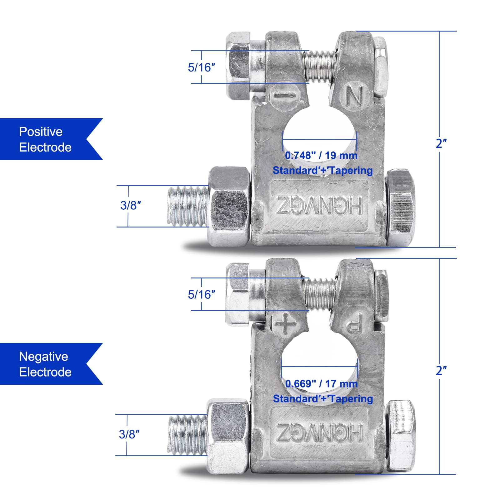 Battery Terminals,Anti-Corrosion Battery Terminal Connectors,Quick Release Military Battery Terminal,Heavy Duty Battery Terminal
