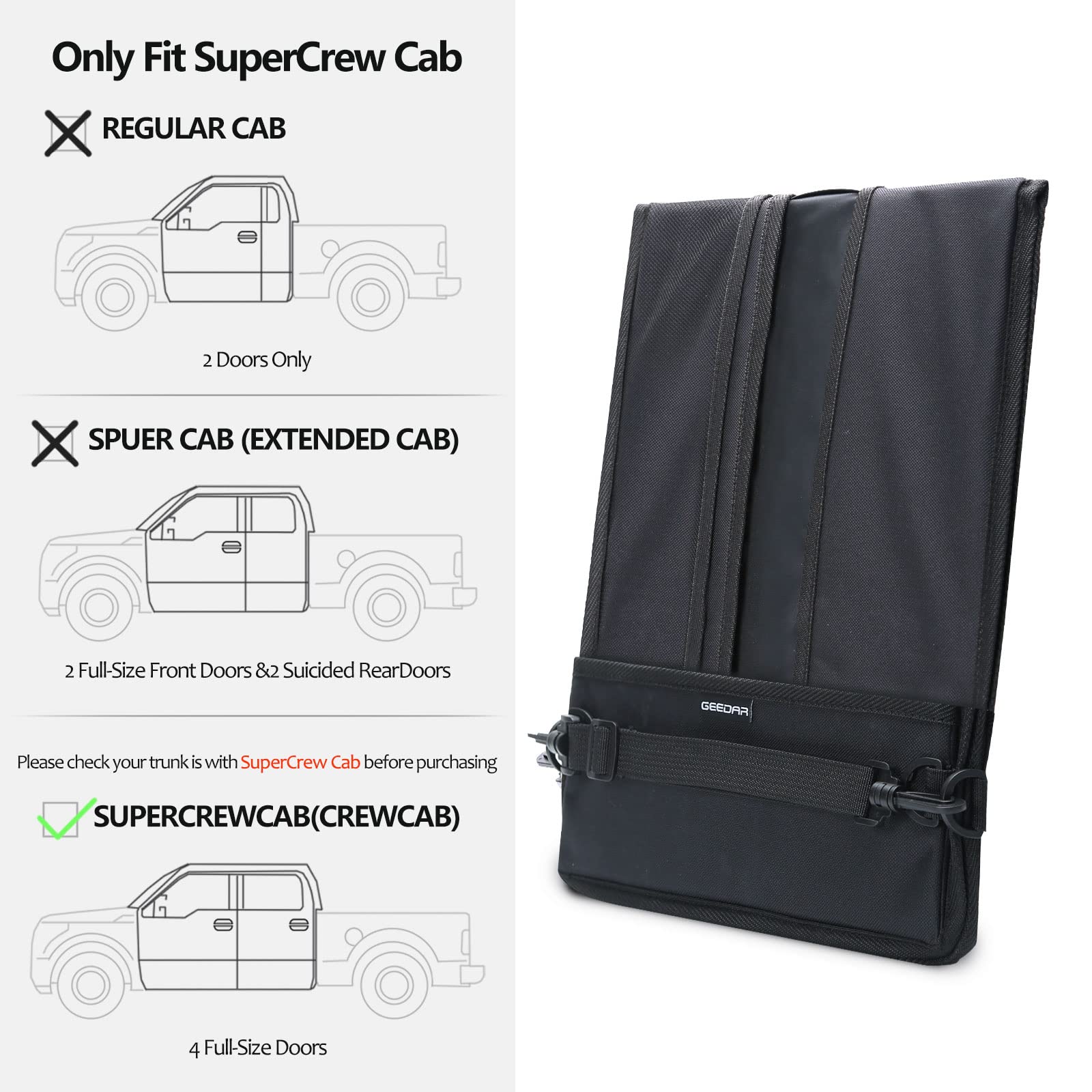 Geedar Under Seat Storage Truck Tool Box Organizer For Truck Underseat Storage Ford F150 F250 F350 Chevy Silverado Accessories (