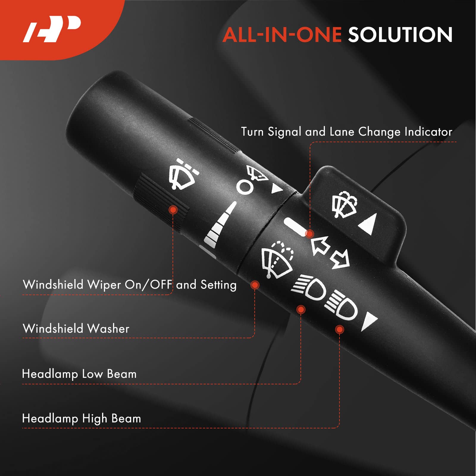 A-Premium Multifunction Switch Turn Signal Switch Headlamp Beam Windshield Washer Wiper Switch Compatible with Chevy Express 150