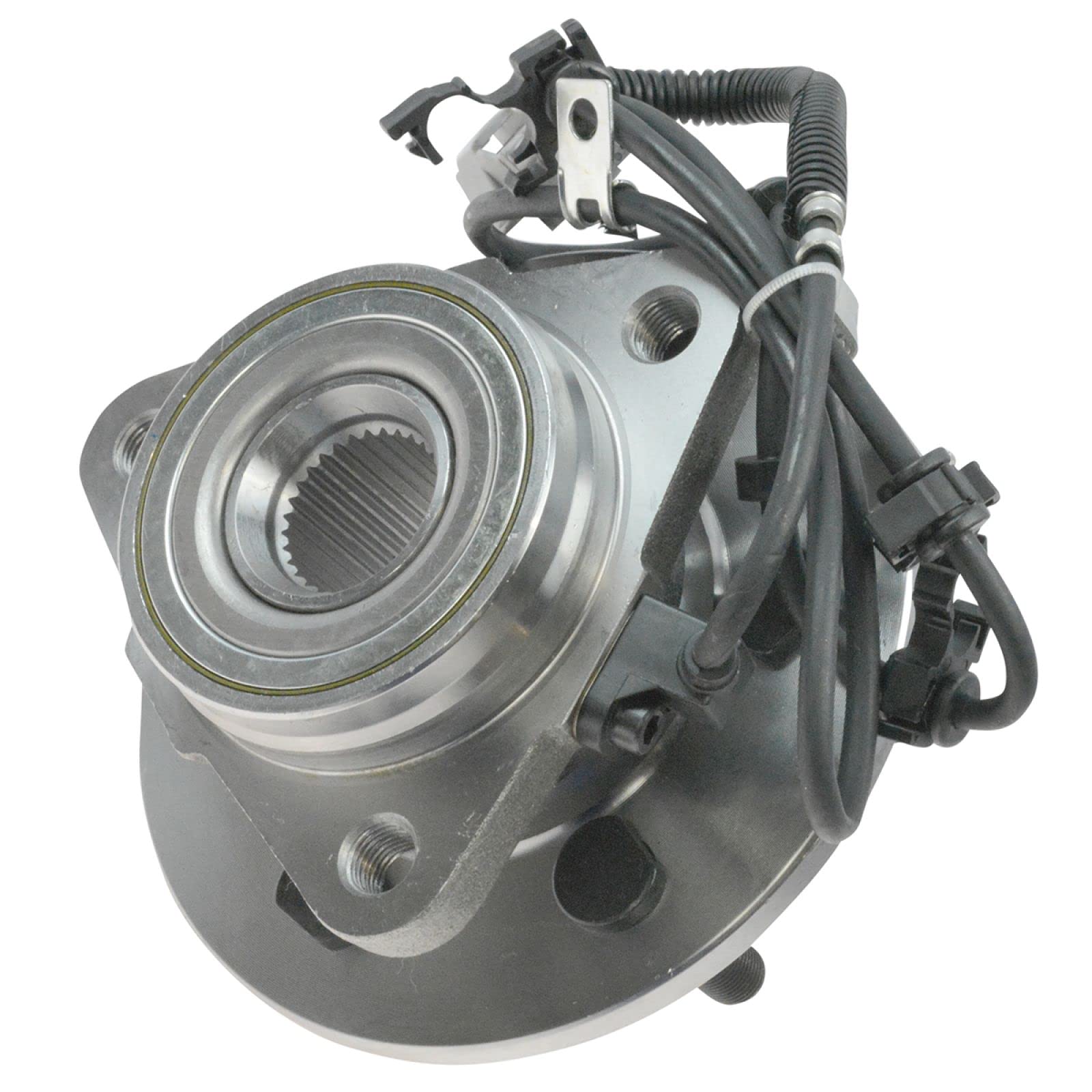 Trq Front Passenger Side Wheel Bearing & Hub Assembly 4Wd With Abs Sensor Compatible With 1997-2004 Dodge Dakota 1998-2003 Duran