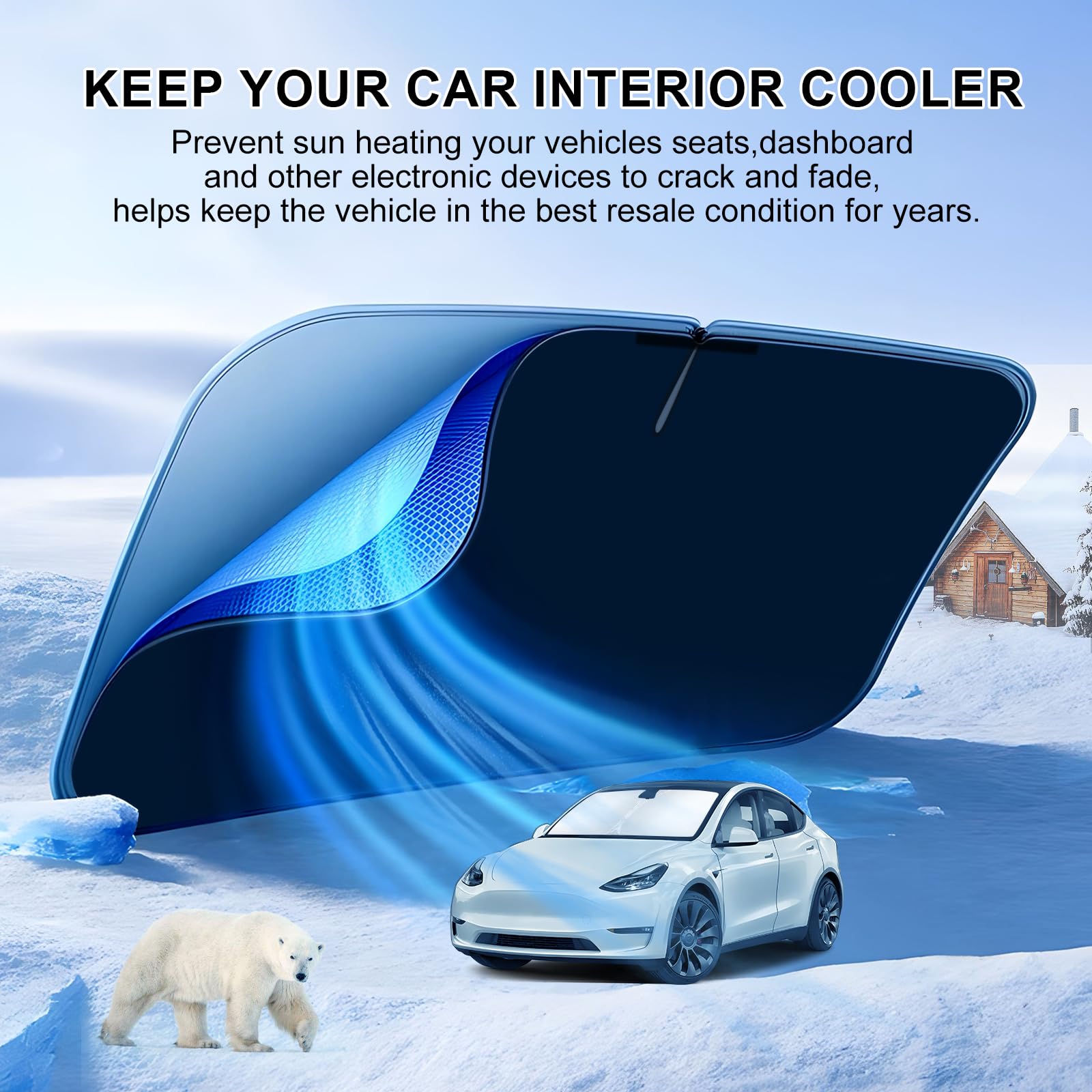 T Tgbros Windshield Sun Shade Custom Fit For 2019-2023 2024 Subaru Forester Accessories Foldable Sun Shield Reflective Polyester
