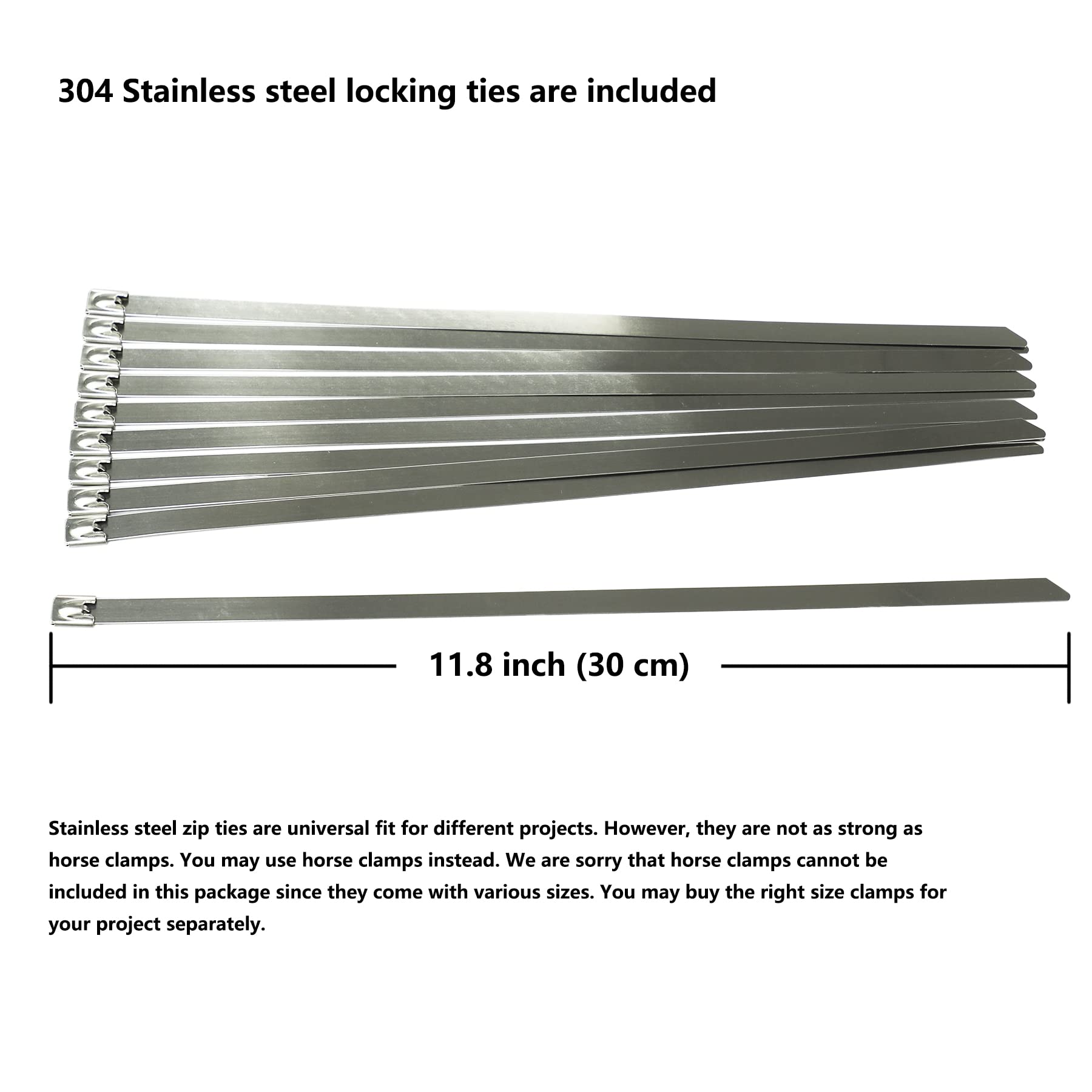 Artr Titanium Exhaust Header Wrap 2 Rolls (2 X 50' Each Roll) Kit With 20Pcs 11.8 Inch Stainless Steel Locking Ties