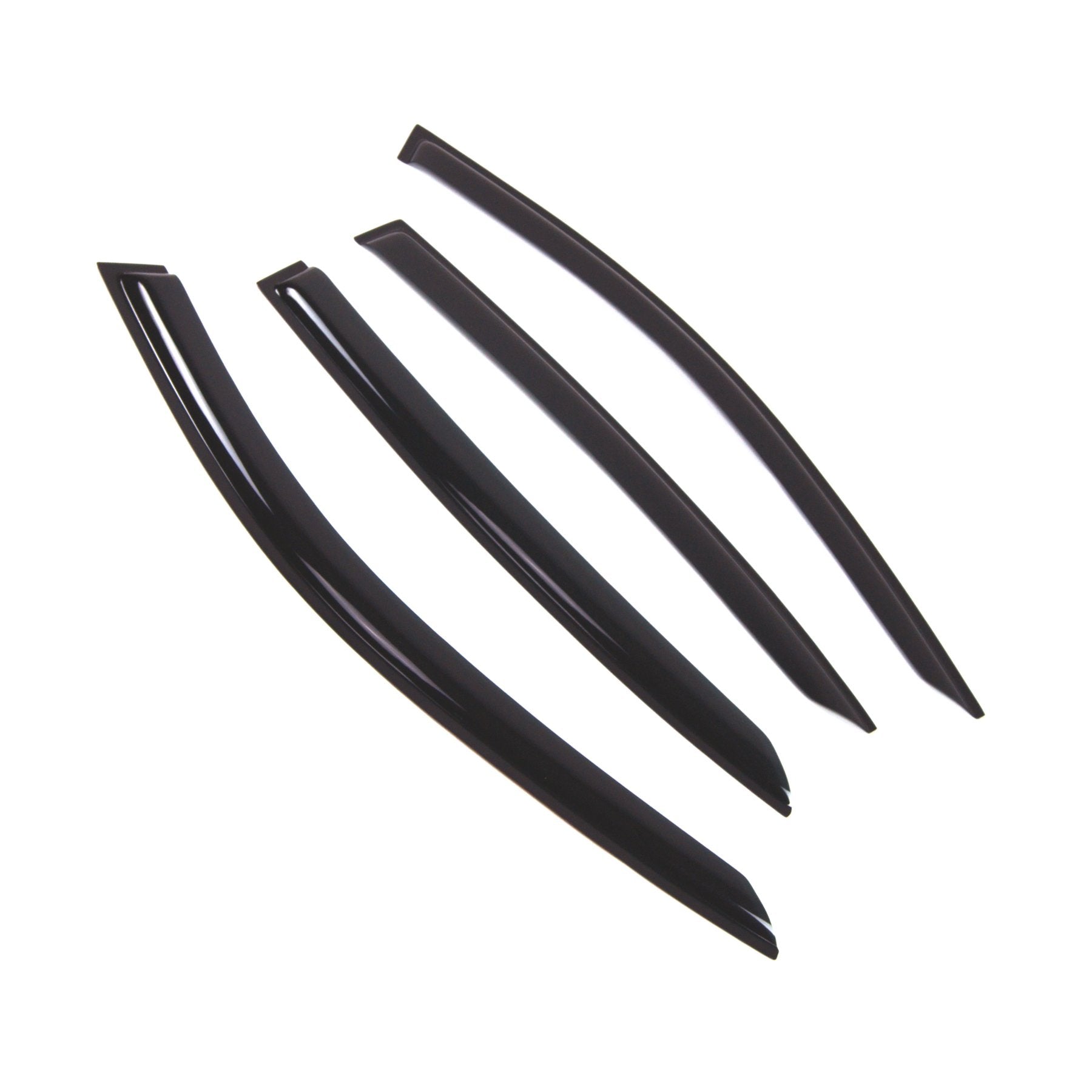 Tuningpros Window Visor Compatible With 2014-2016 Infiniti Q50, Dgwv2-808 Outside Mount Deflector Rain Guard Dark Smoke, 4 Pcs S