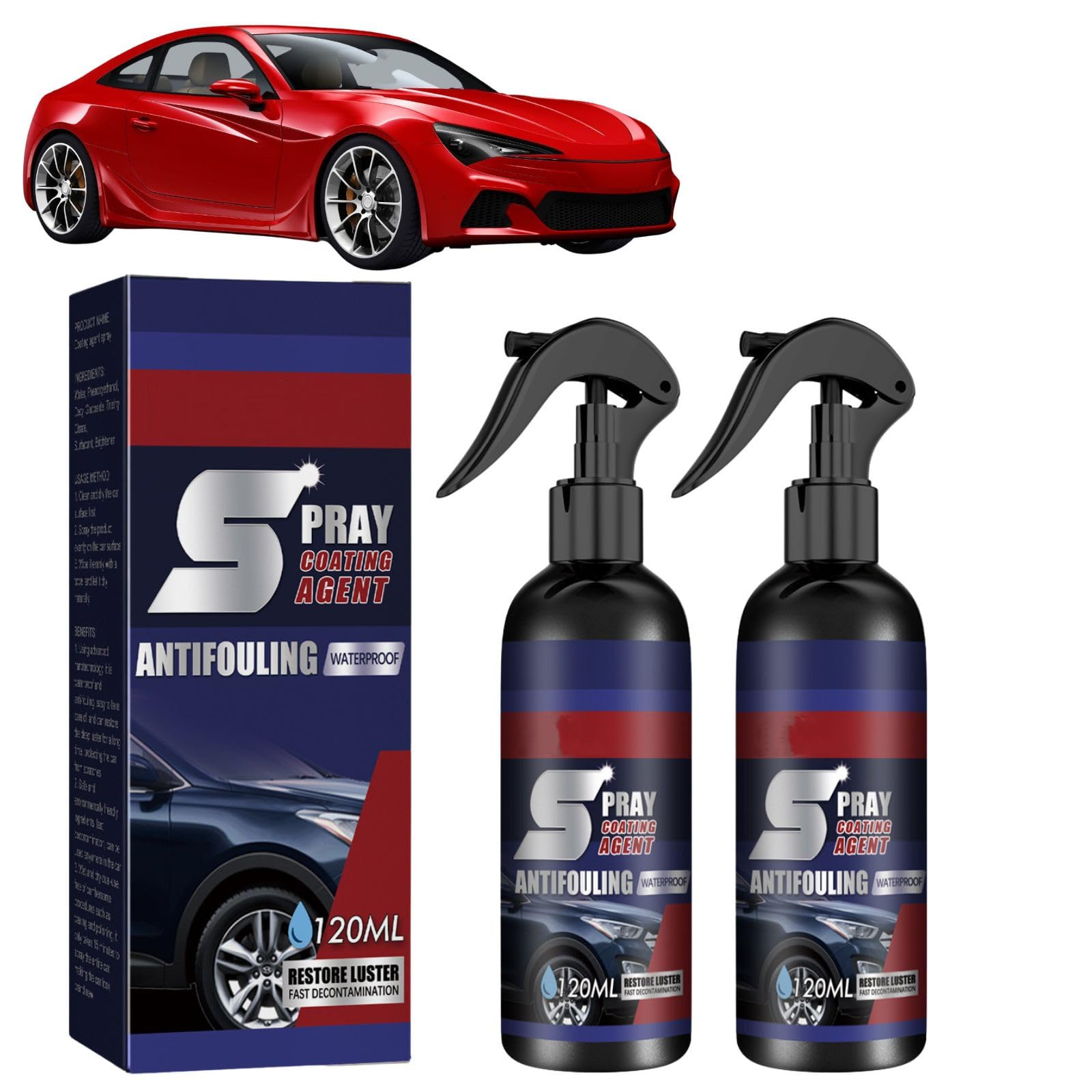 2PCS Spray coating agent Multi-functional Coating Renewal Agent, Car Coating Agent Spray,3 in 1 High Protection Quick Car Coatin