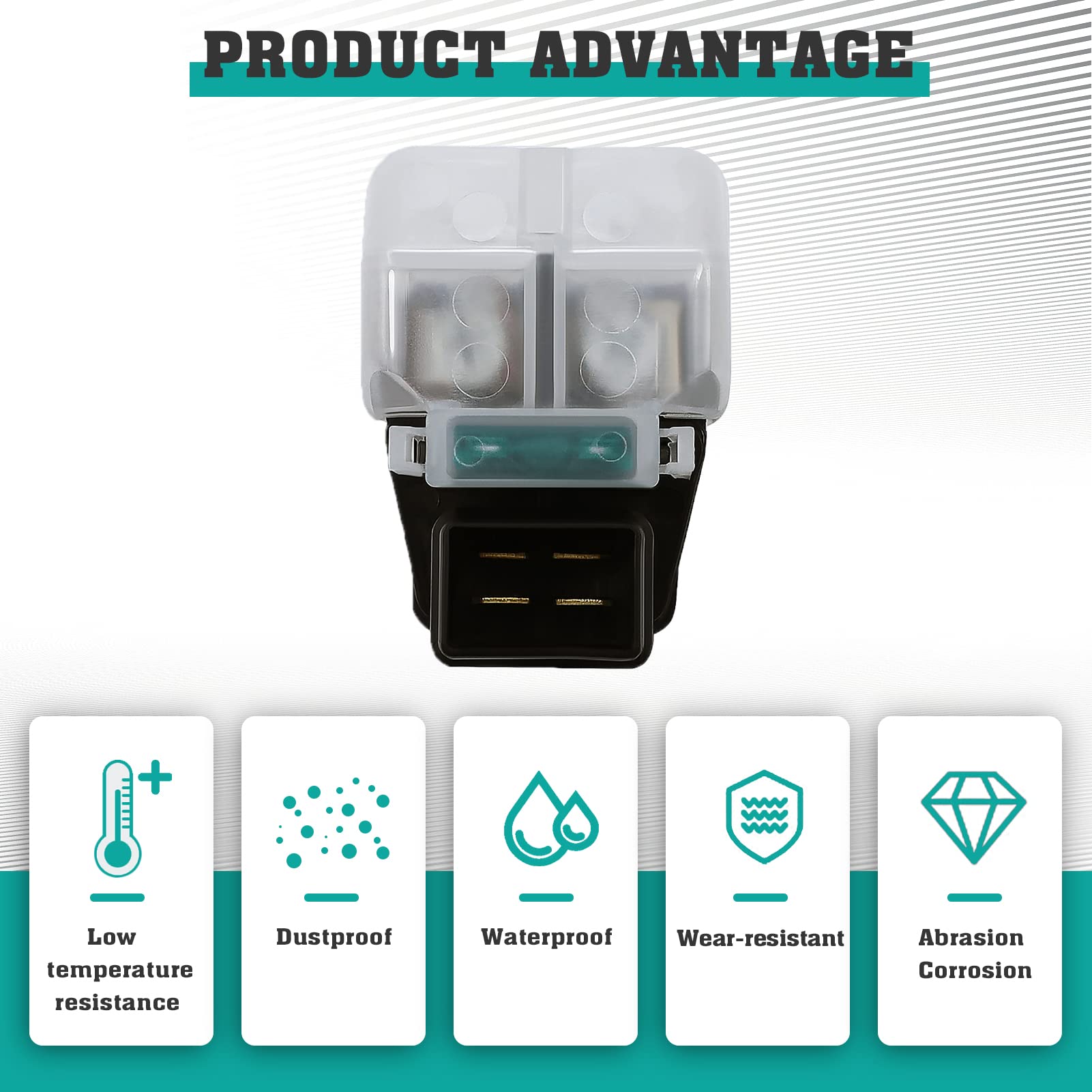 Cyleto Starter Solenoid Relay For Arctic Cat 400 500 4X4 1998-2005?375 2X4 4X4 2002?400 2X4 1998-2004?454 Bearcat 2X4 For Suzuki Lt-A500F Quadmaster 2000 2001