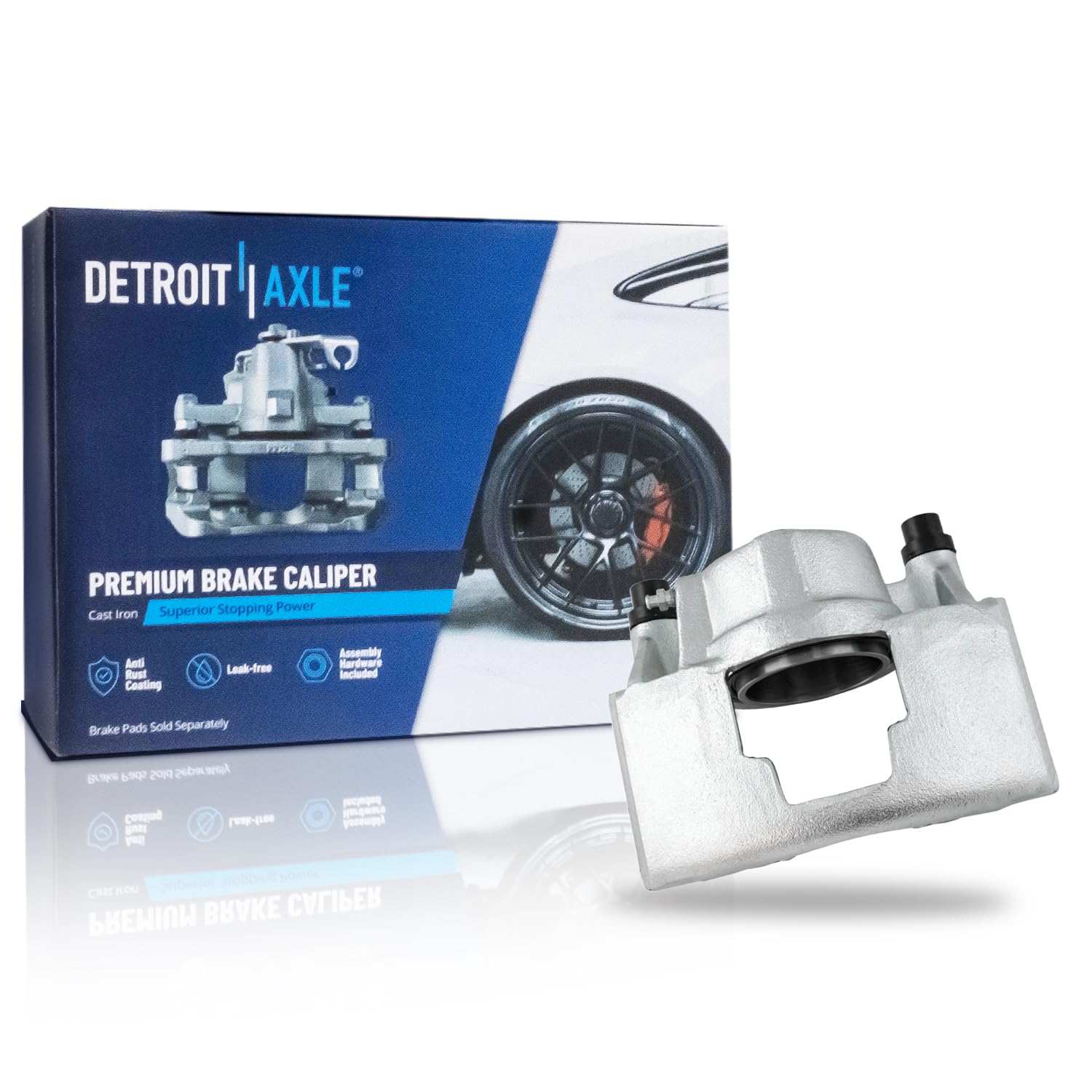 Detroit Axle - Front Left Disc Brake Caliper Replacement for Dodge Ram 2500 GMC C1500 K1500 C2500 K2500 Suburban Savana 2500 350