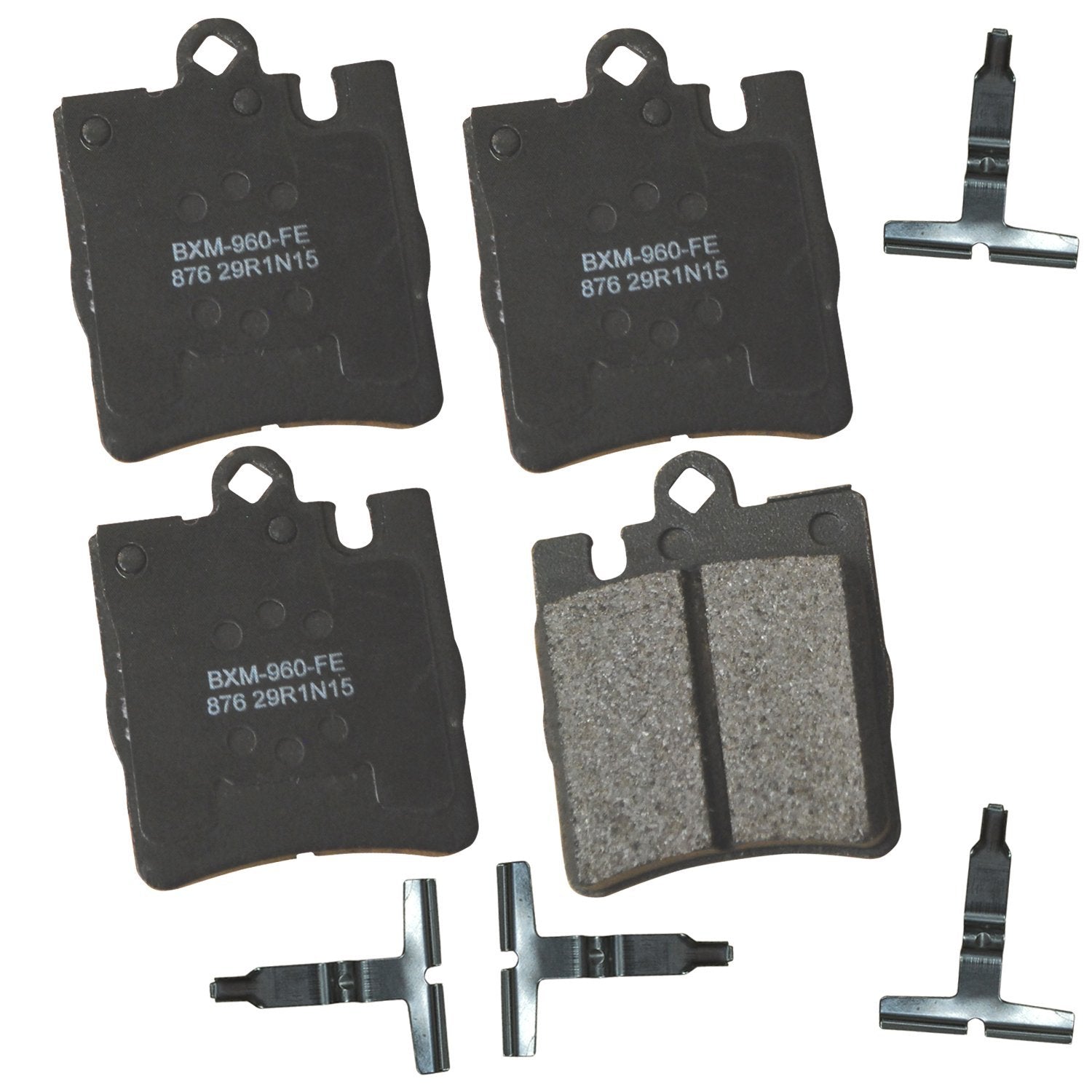 Bendix Premium Sbm876 Semi-Metallic Rear Brake Pads For Select Models Mercedes-Benz C32 Amg,C200,C230,C240,C280,C320,C350,Cl230,