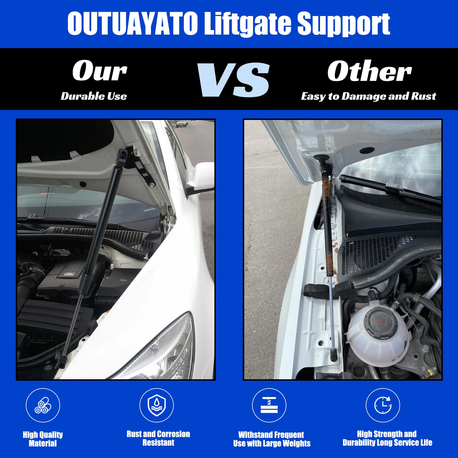 Otuayauto Hood Struts Lift Support Replacement For Toyota Fj Cruiser 2007 2008 2009 2010 Premium Front Hood Shocks Gas Spring Se