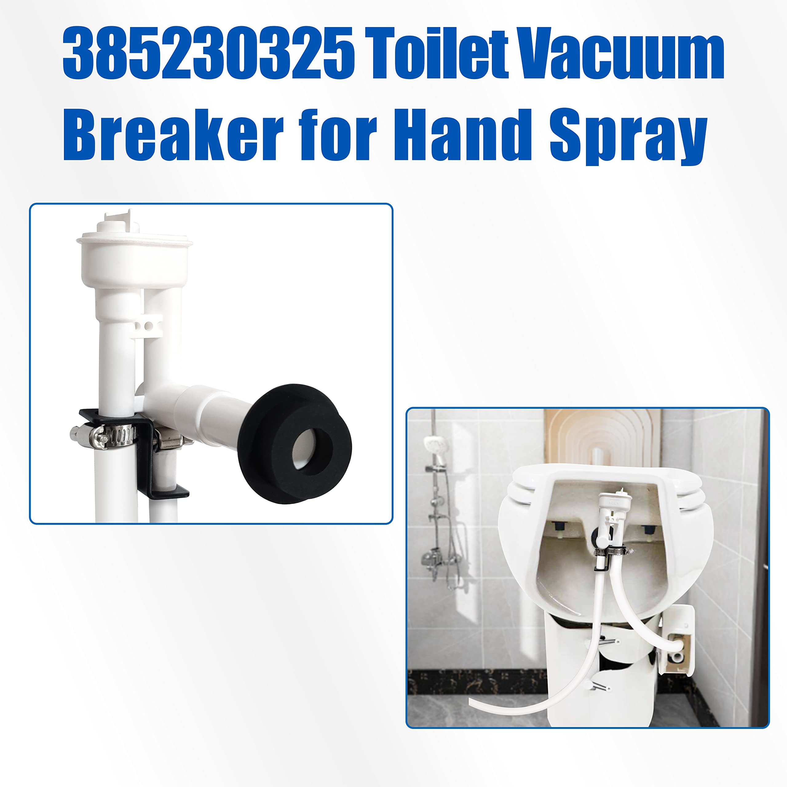 385230325 Toilet Vacuum Breaker for Hand Spray Replacement for Dometic RV Toilet Fit for Sealand VacuFlush and Traveler Toilets