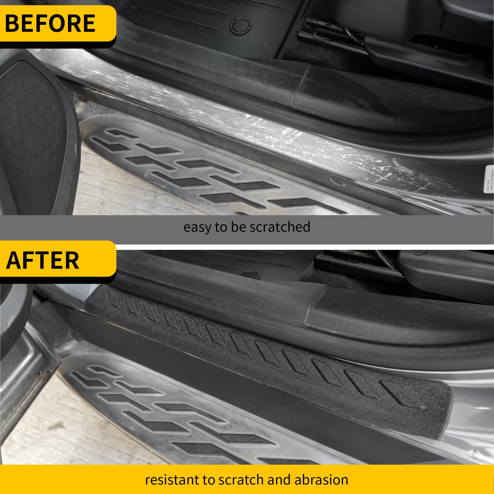 Maxzina Door Sill Protector Compatible with 2021-2025 Chevrolet Trailblazer Step Protector Side Edge Step Guard Car Door Dust Sh