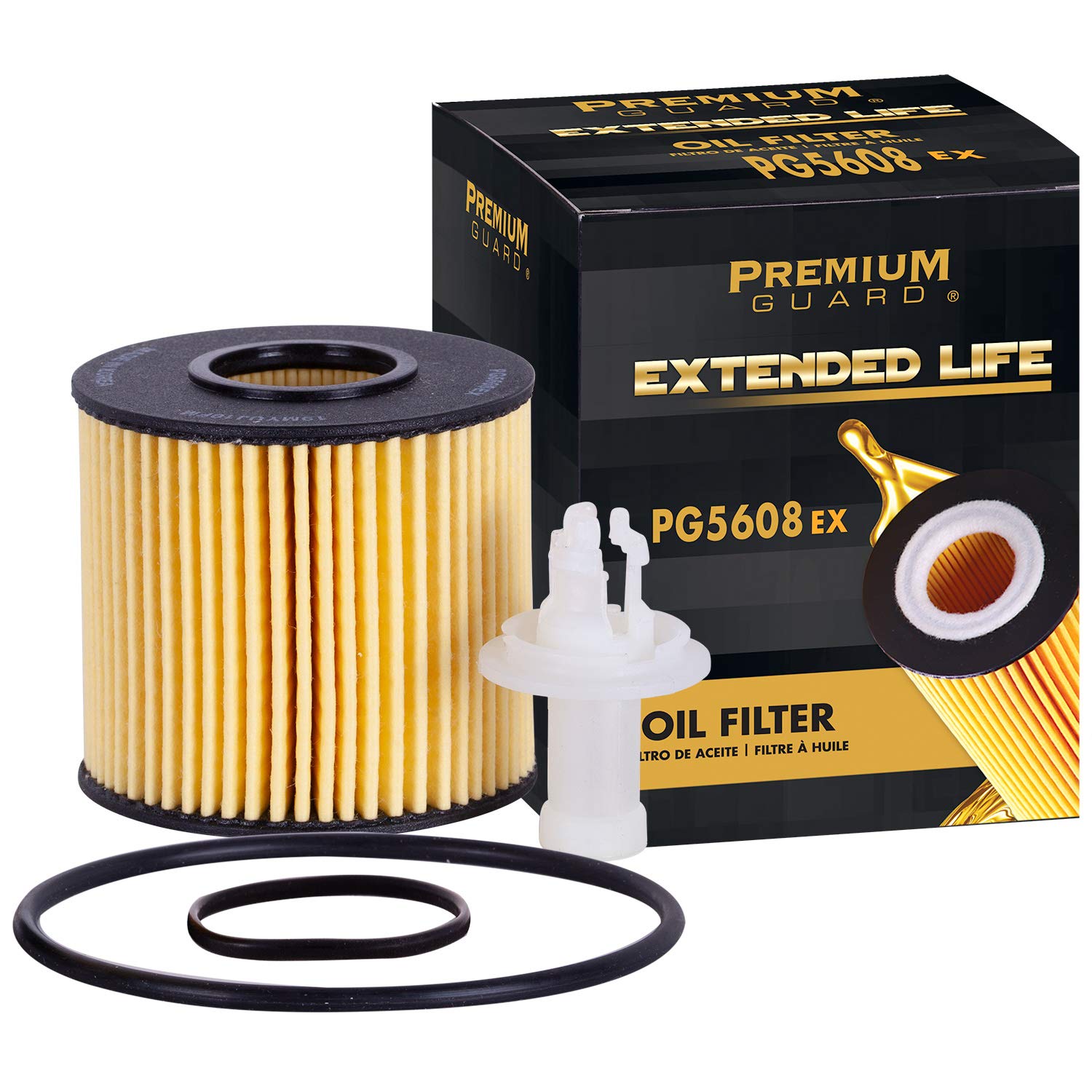Premium Guard Oil Filter, Extended Life Premium Guard5608Ex Fits 2009-18 Toyota Rav4, 2010-17 Camry, 2008-20 Highlander, 2007-20
