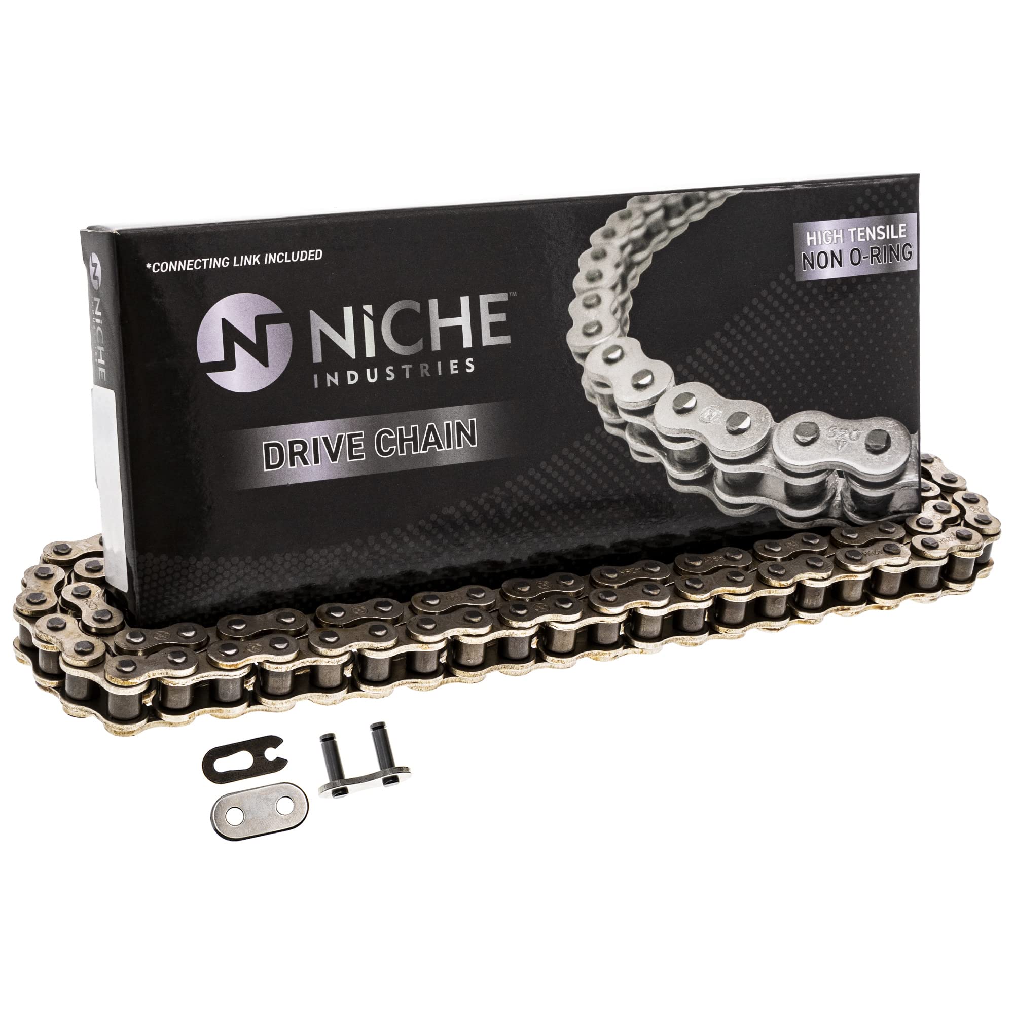 Niche 428 Drive Chain 122 Links Standard Non O-Ring With Connecting Master Link