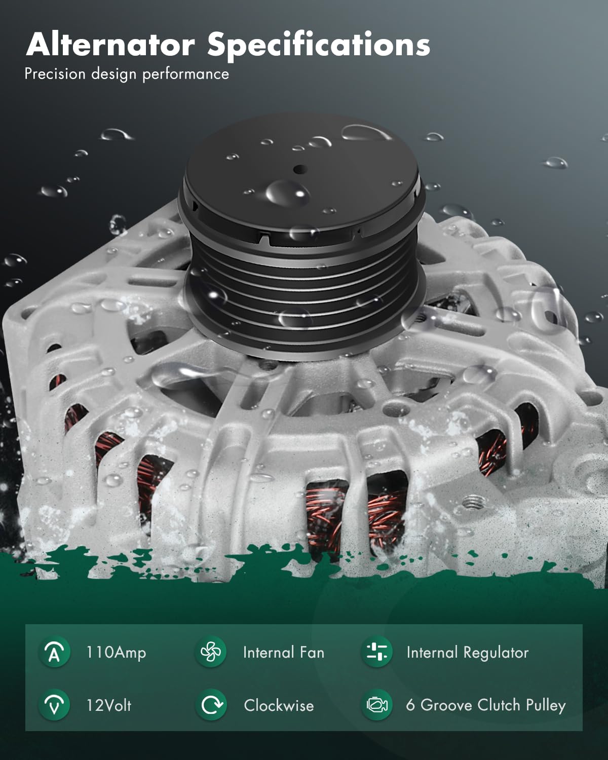 SCITOO Alternator 11258 Fit for Nissan for Altima 2007-2012, for Sentra 2007-2012, for Rogue 2011-2013, 2014 2015 Rogue Select L