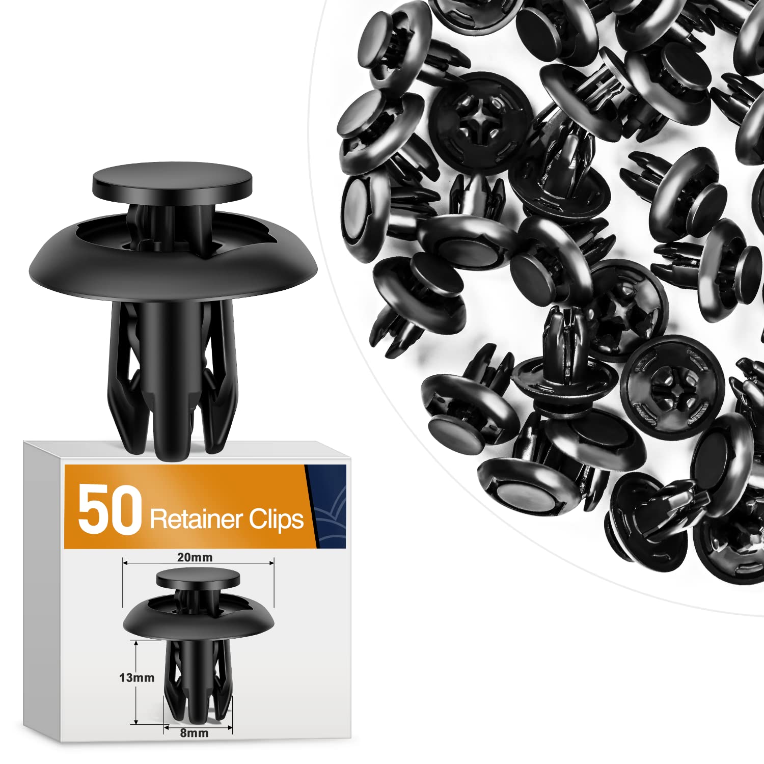 Gooacc 50Pcs Bumper, Engine Cover, Fender & Quarter Panel Push-Type Retainer For Mazda B45A-56-146A,Mazda 3, 5, 6, Cx-3, Cx-5, C