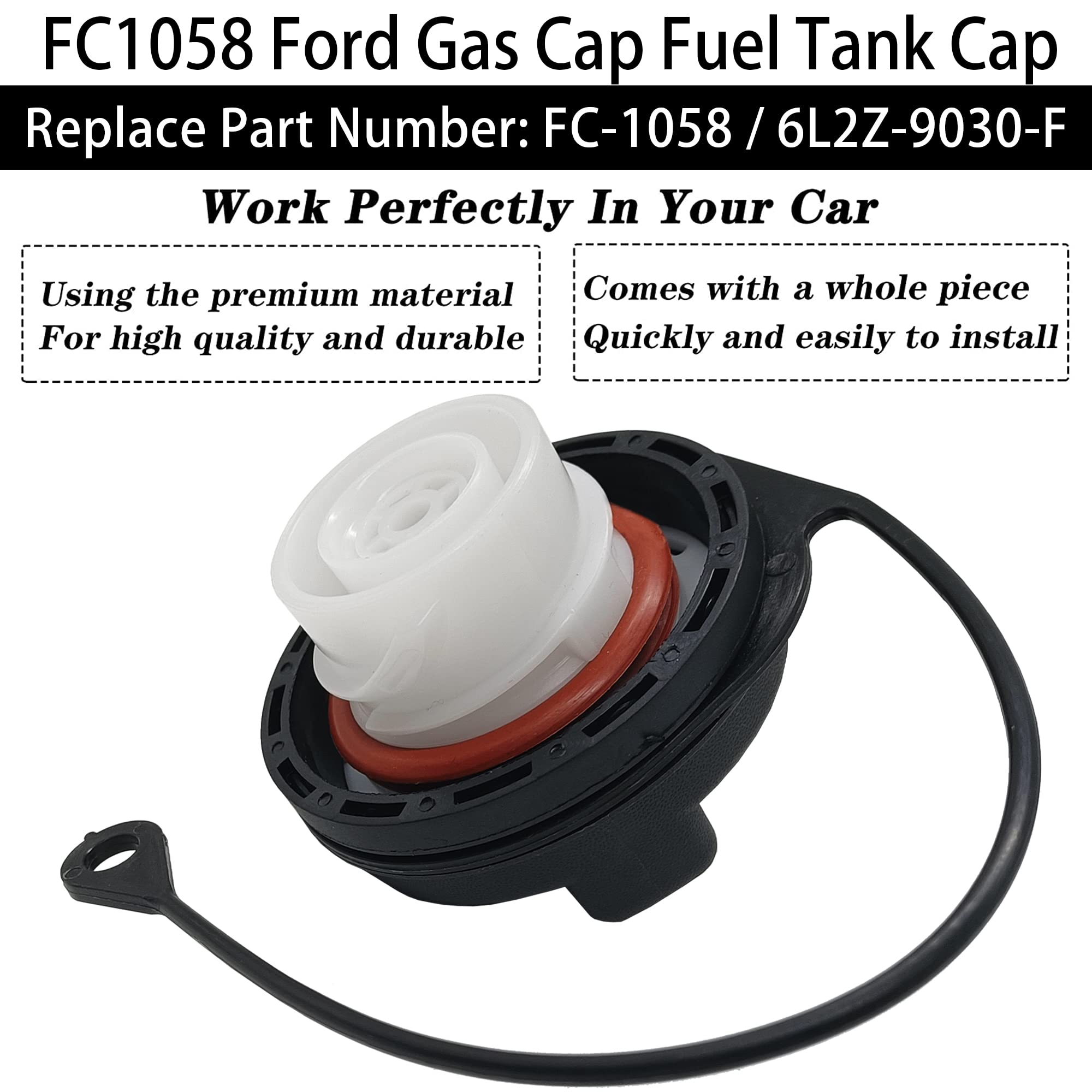 Rldym FC1058 Gas Cap Fuel Tank Cap Compatible with 2004-2007 Ford Explorer, 2007 Explorer Sport Trac, 2004-2007 Mercury Mountain