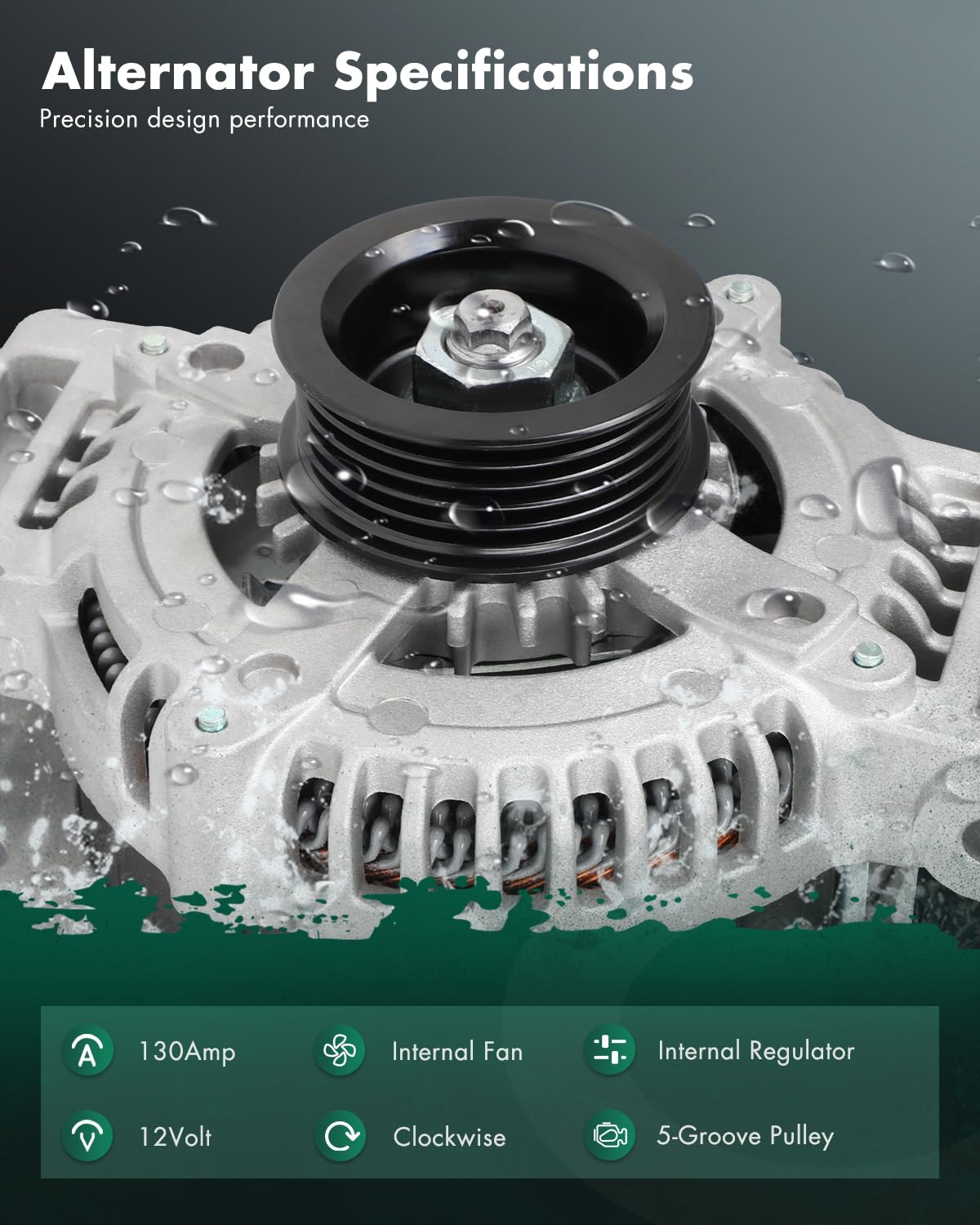 SCITOO Alternator Fits for Chevrolet HHR 2006-2007, for Cobalt 2005-2007 & for Pontiac G5 2007, for Pursuit 2005-2006, 2.2L 2.4L