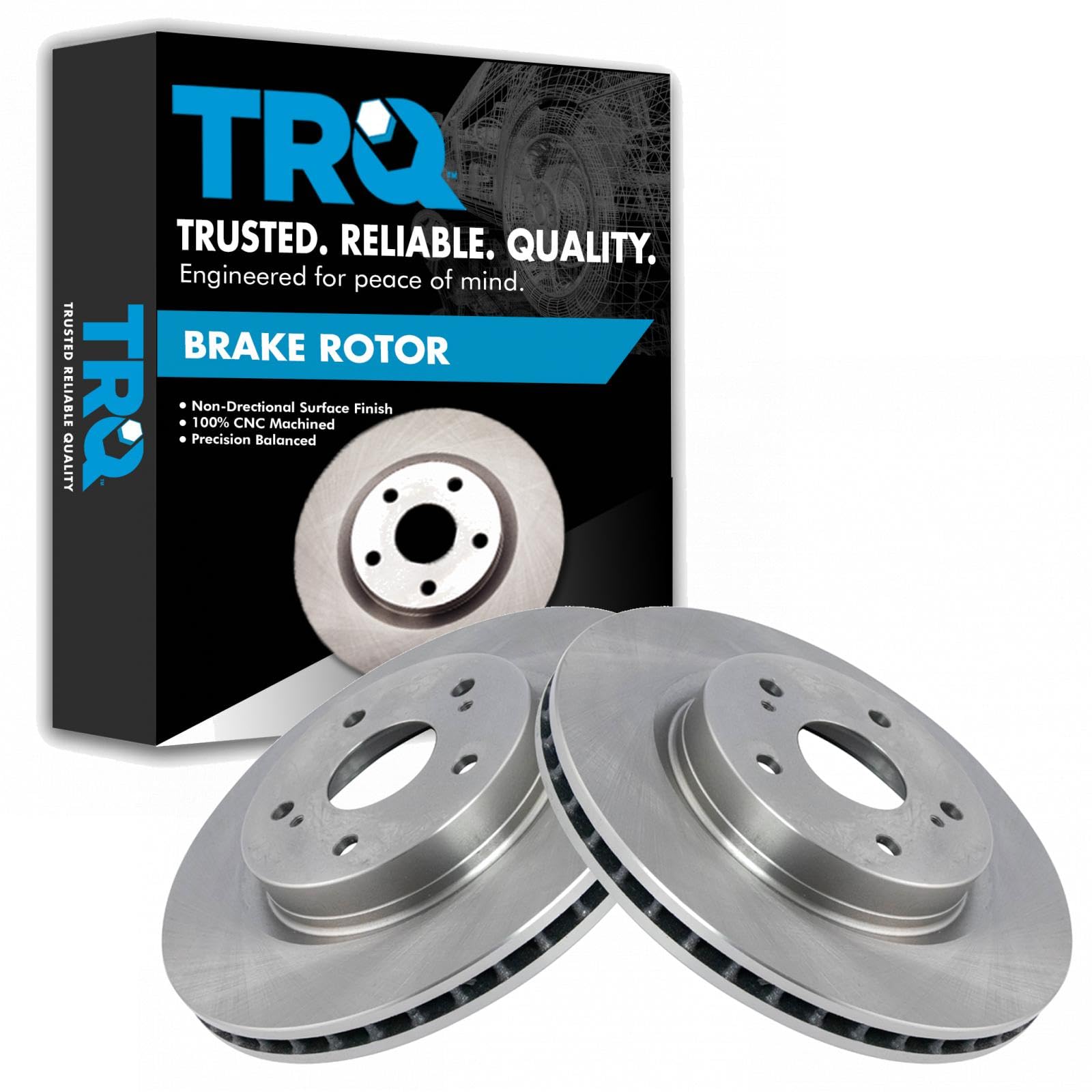 Trq Front Brake Rotors Set Vented Compatible With 2006-2013 Suzuki Grand Vitara