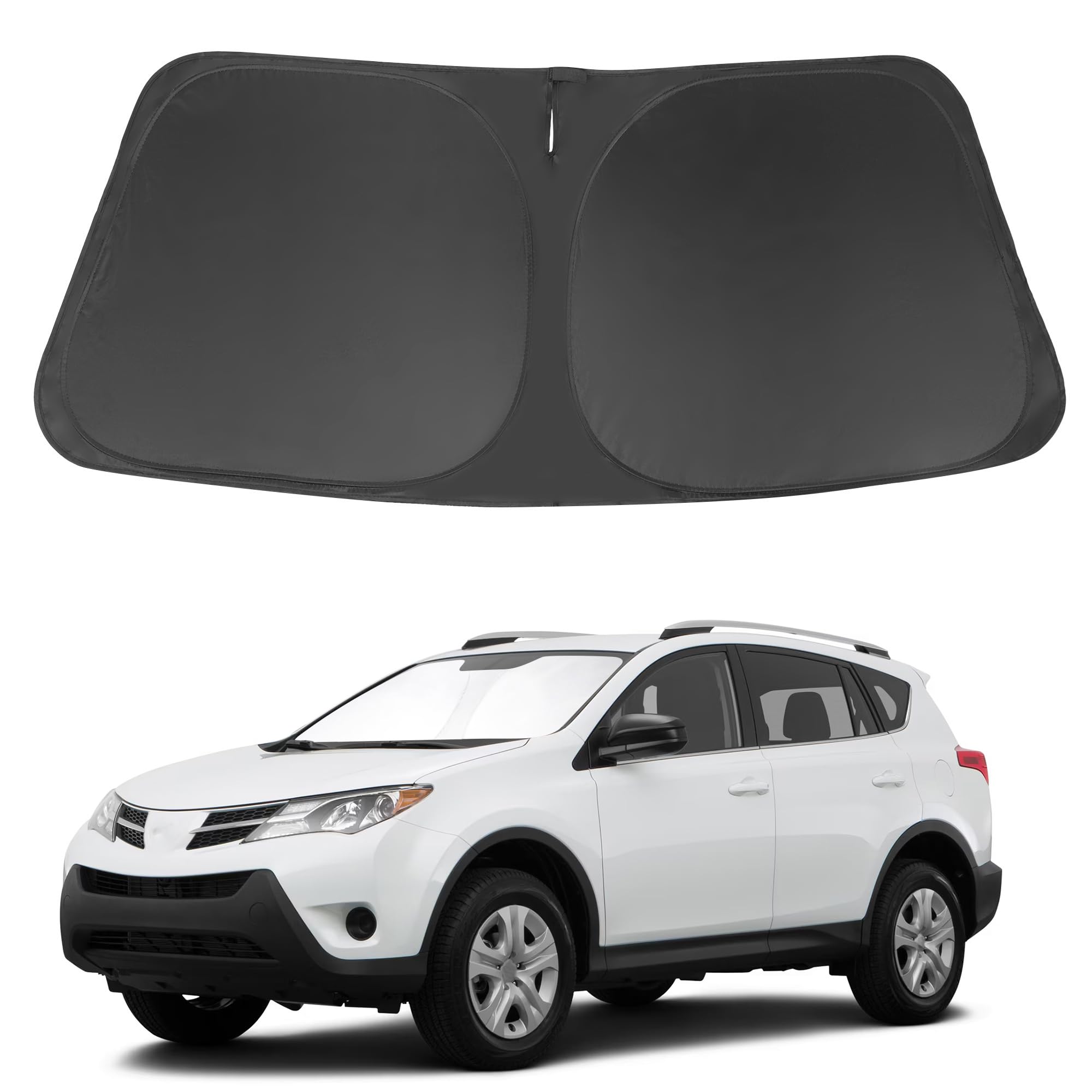 Windshield Sun Shade Compatible With 2013-2018 Toyota Rav4 Accessories Foldable Sun Blocker Sunshade Protect Car From Sun Rays &