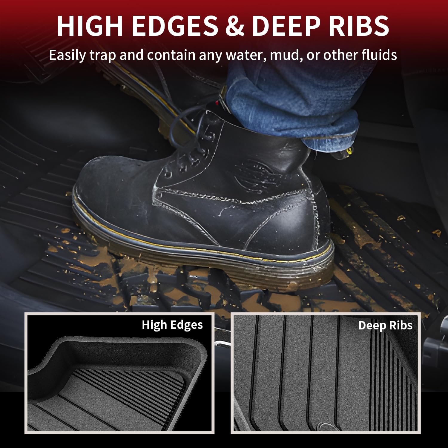 Lasfit Floor Mats Fit For Bmw X2 2018-2023/ Bmw X1 2016-2022 M35I, Sdrive28I, Xdrive28I, Custom Fit Tpe All Weather Waterproof F