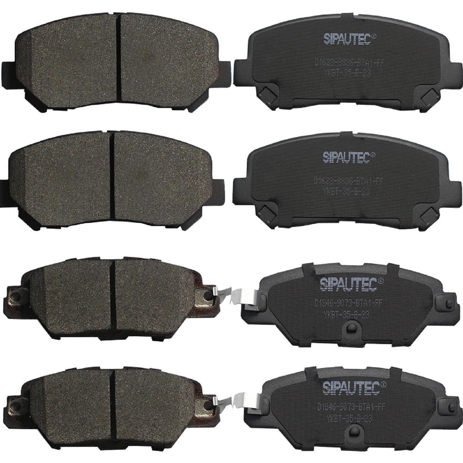 Sipautec-Ceramic Disc Brake Pads 4-Wheel Set Replacement For 2016 2017 2018 2019 2020 2021 Mazda Cx-5 (Front+Rear)