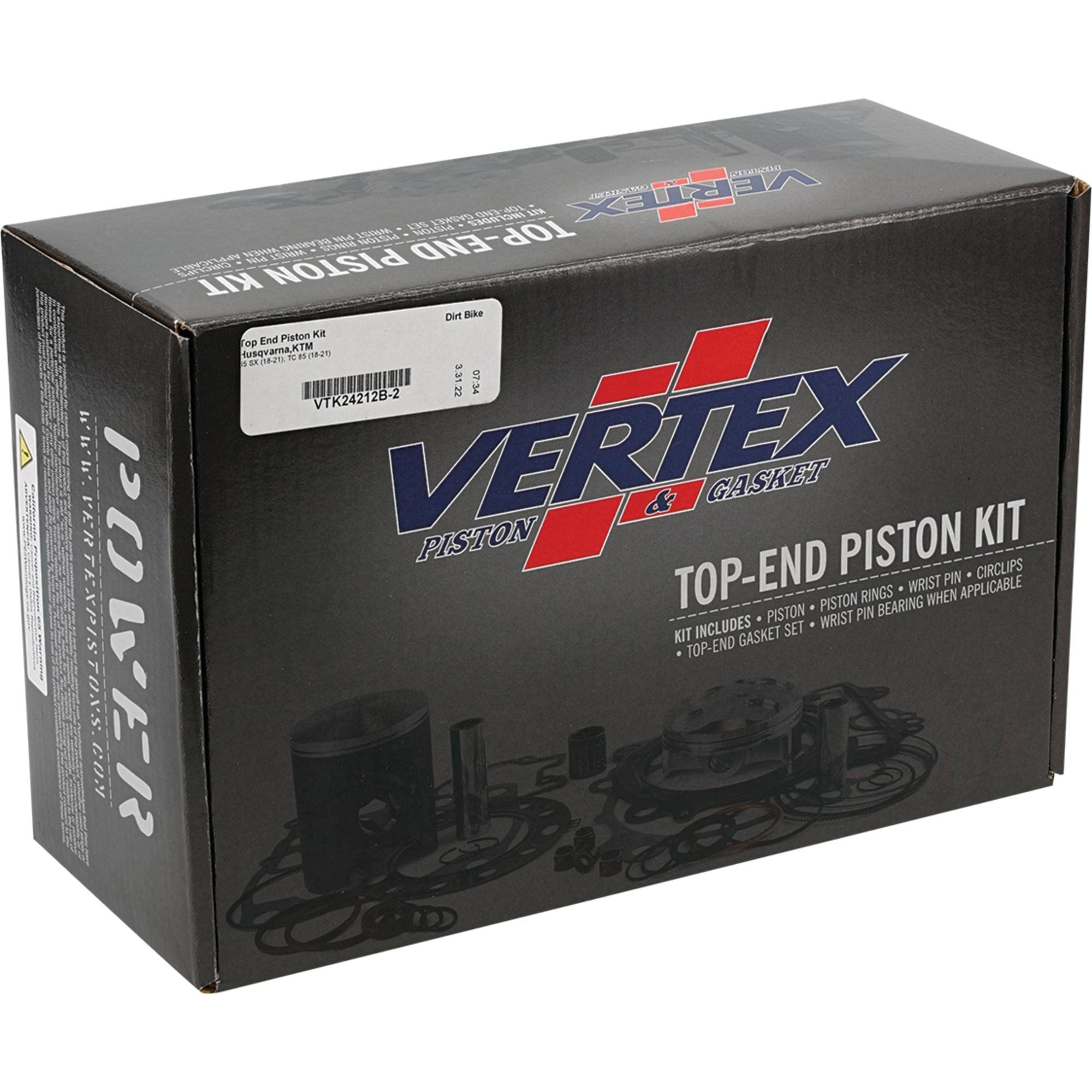 Vertex Top End Piston Kit For Ktm 85 Sx (03-12) Vtk24212B