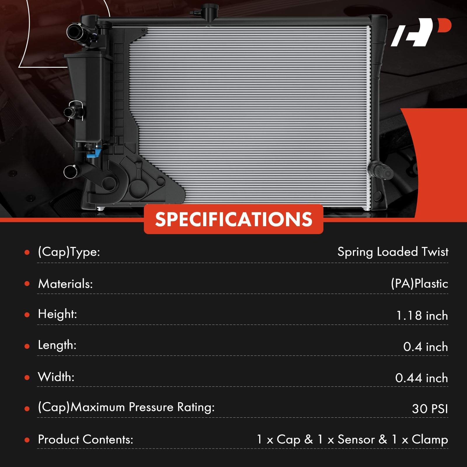 A-Premium Engine Coolant Overflow Recovery Reservoir Tank - W/ Sensor & Cap [DOHC, 6Cyl 2.2 2.5 2.8 3.0L] Compatible with BMW E4