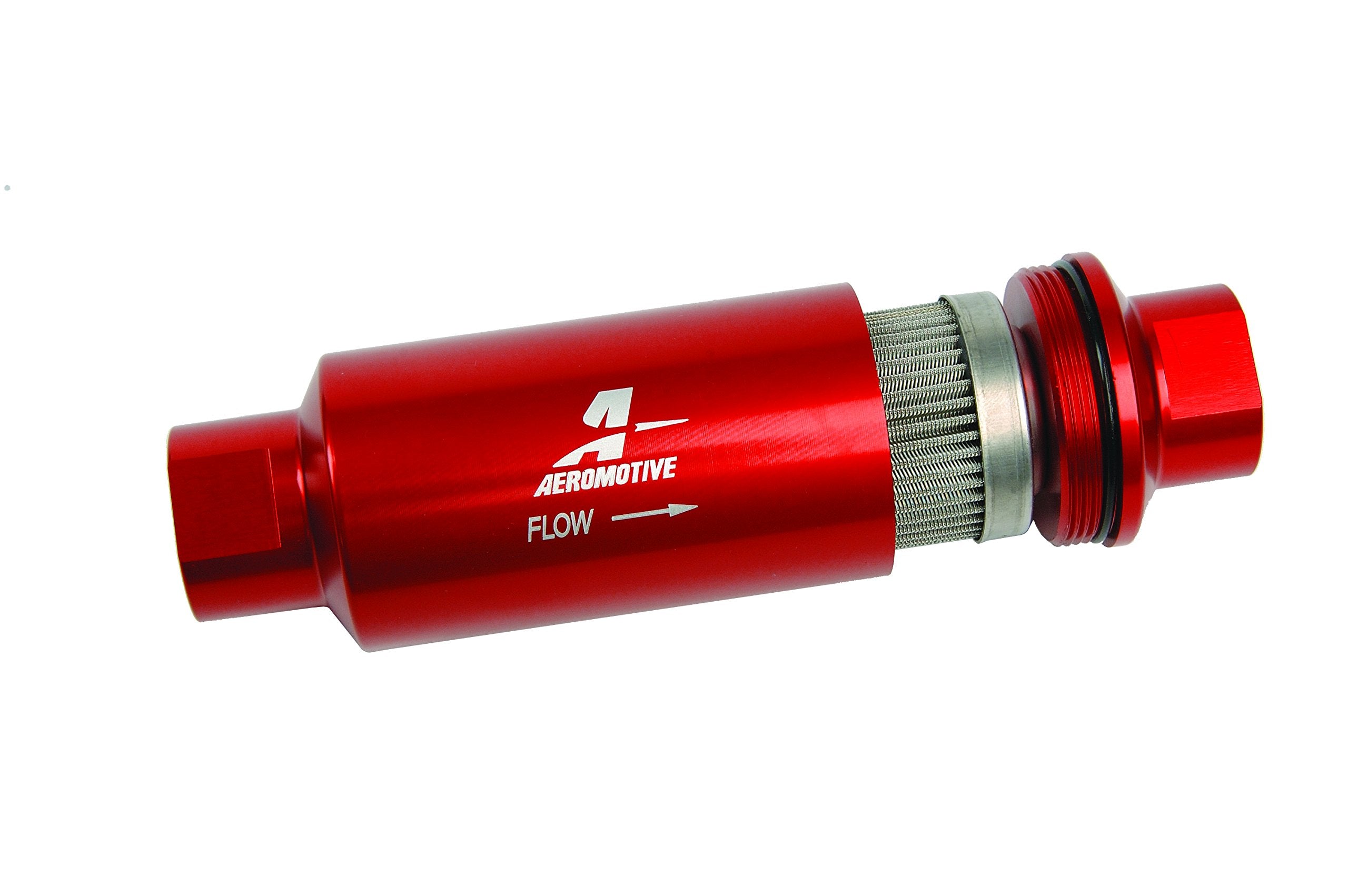 Aeromotive 12304 Red Fuel Filter (In-Line Filter/100-Micron)