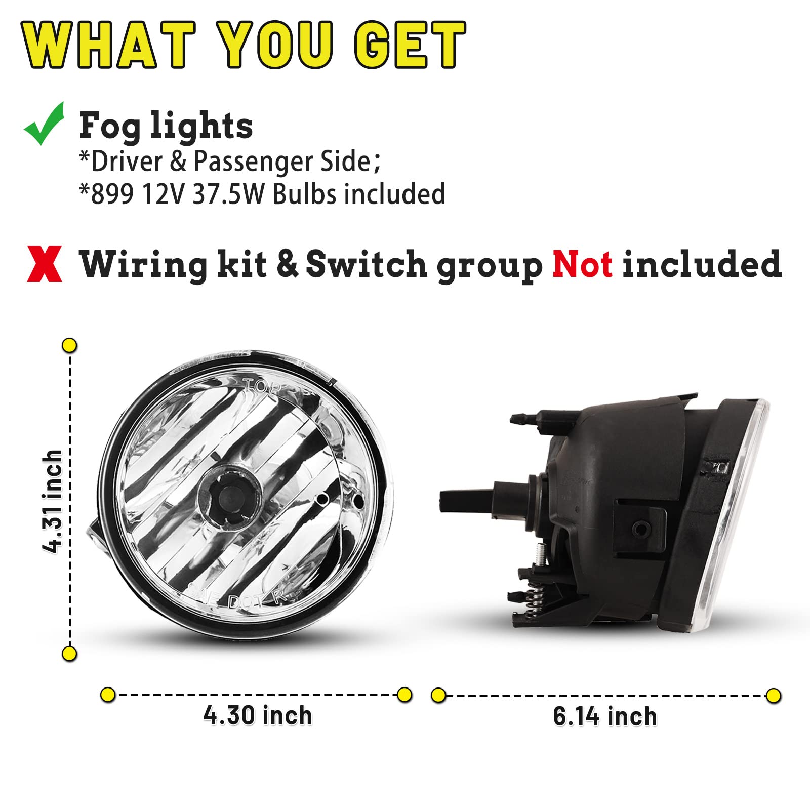 Fog Lights Lamp Compatible For Nissan Titan 2004-2015 Assembly For Nissan Armada 2005 2006 2007