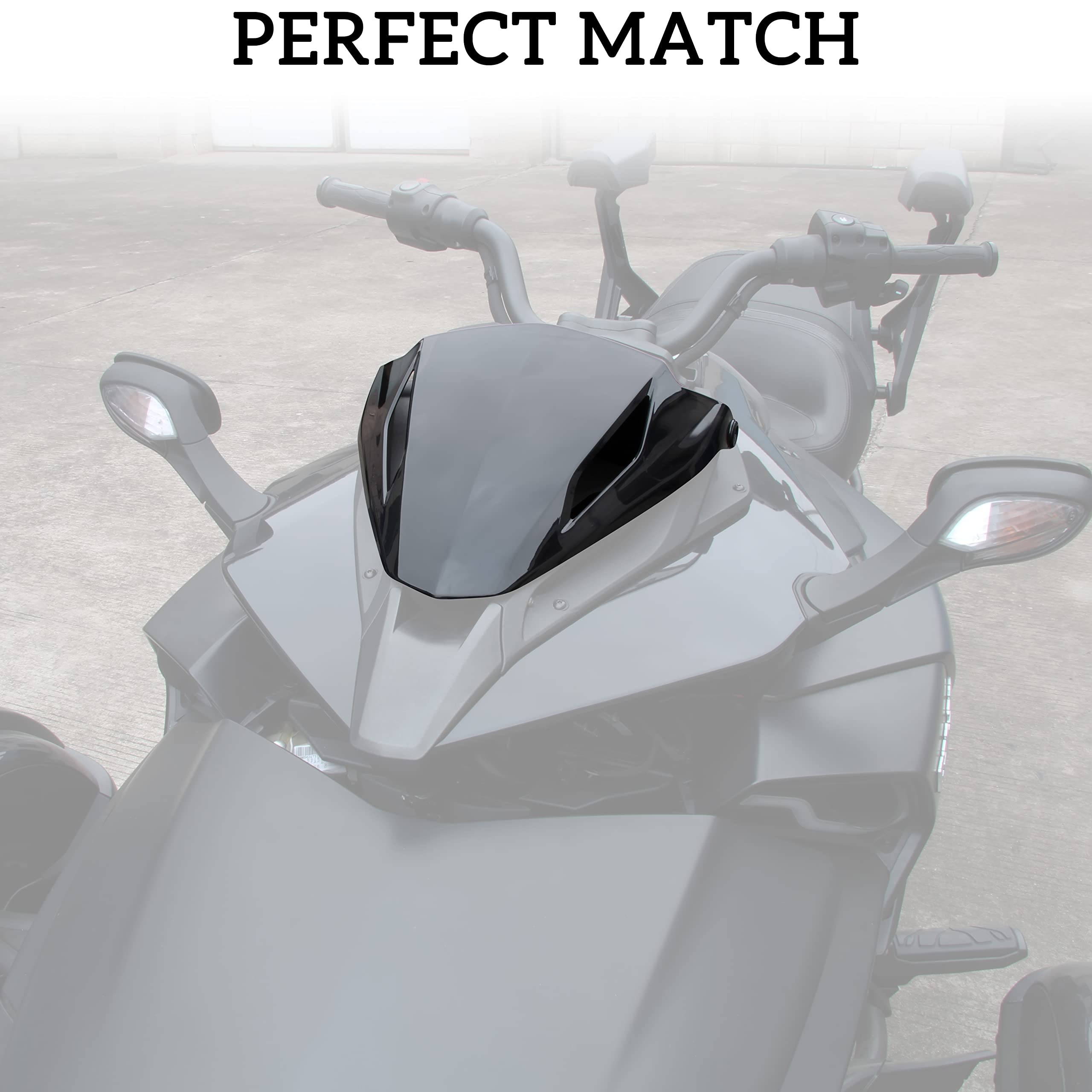 Sautvs Tinted Gauge Spoiler For Can Am Spyder F3 F3 S 2015-2023, Smoked Gauge Shield Support Gauge Spoiler Cover For Canam Spyder F3 / F3-S 2015-2023 Accessories, Replace #219400531