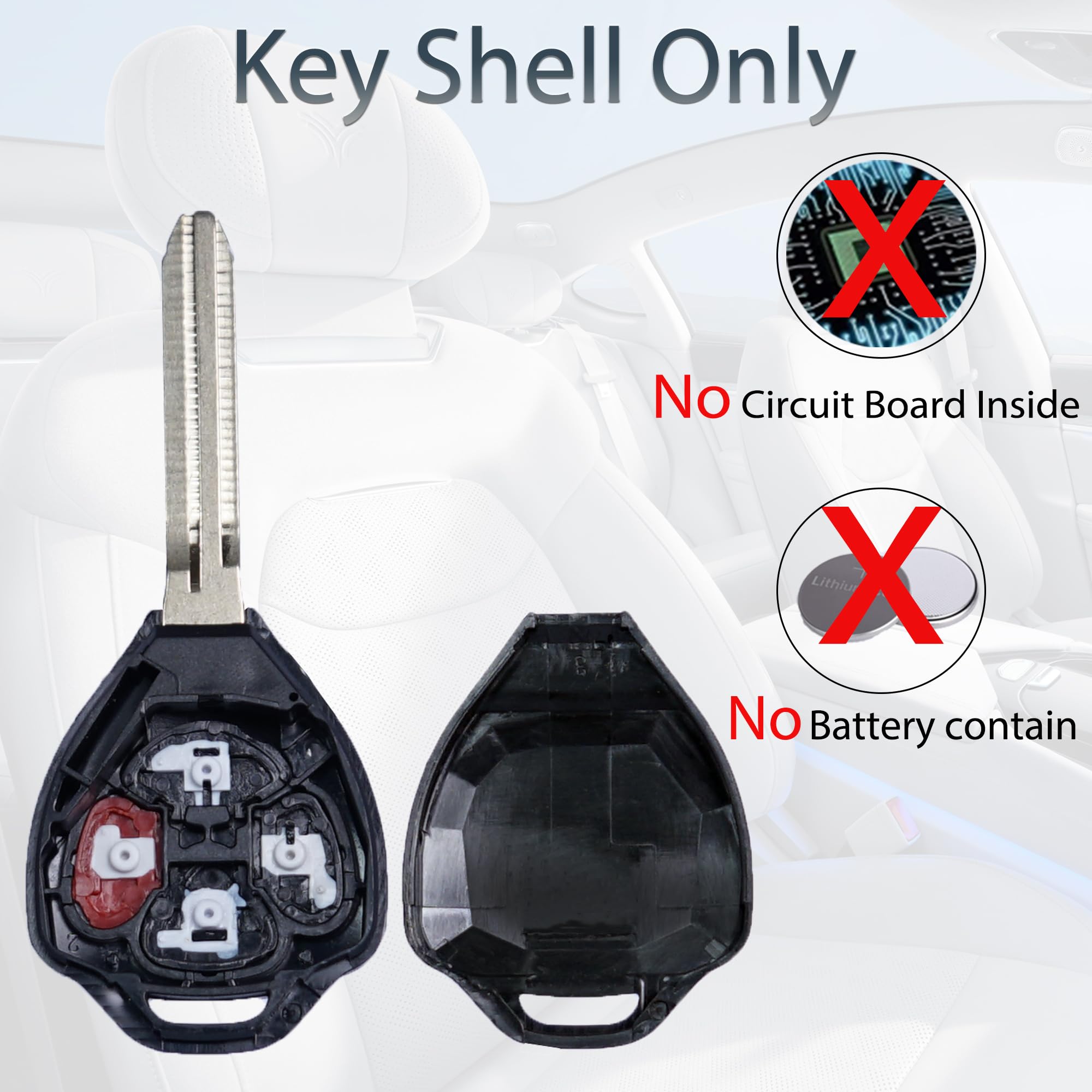 Supaland Key Fob Shell Case Replacement Fits For Camry Corolla 2006 2007 2008 2009 2010 2011 2012 2013 Keyless Entry Remote Cont