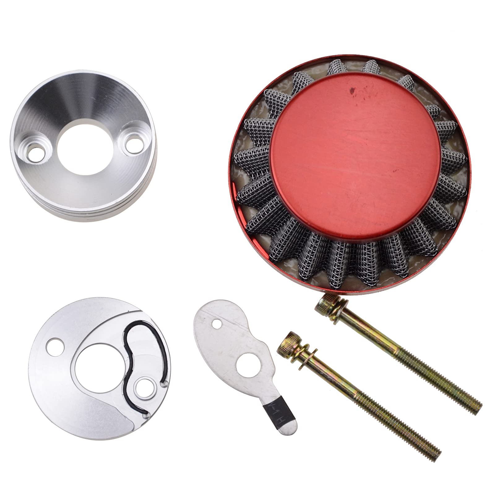 GOOFIT Red Air Filter Stack Choke Kit Replacement for 2 Stroke 23cc 33cc 43cc 47cc 49cc MOTOVOX MVS10 Dirt Mini Pocket Bike Kids