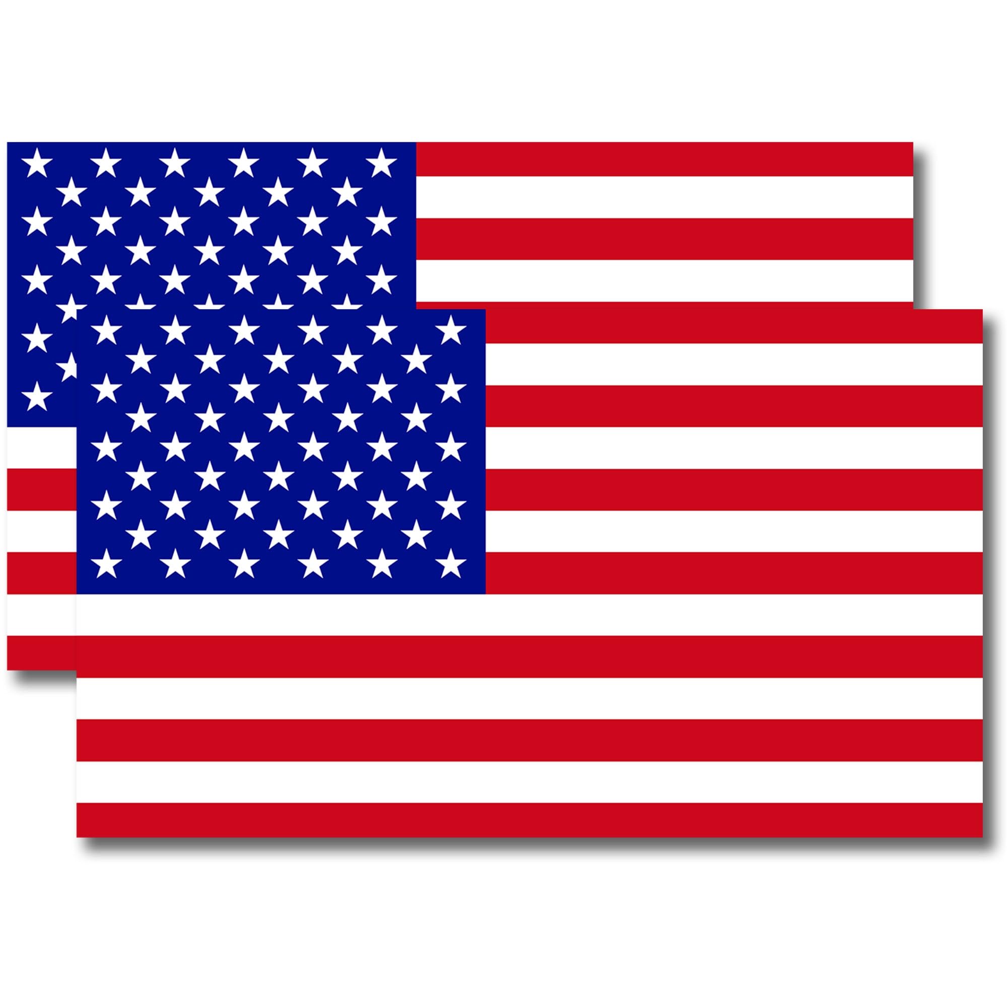 Magnet Me Up American Flag Magnet Decal, 7X12 Inches, 2 Pack, Red White And Blue, Heavy Duty Automotive Magnet For Car Truck Suv