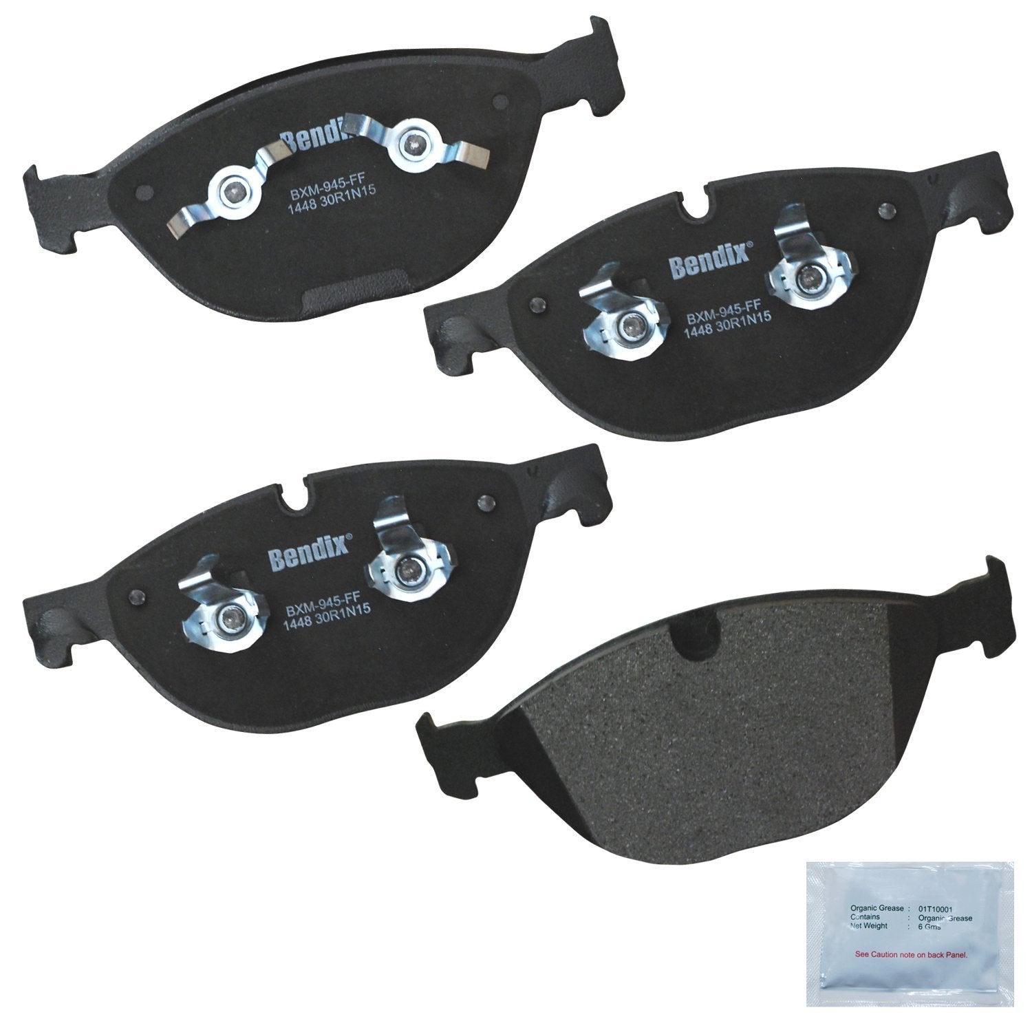 Bendix Priority1 Cfm1448 Semi-Metallic Front Brake Pads For Jaguar Xf 2015-2010,Xfr 2012-2010,Xfr 2015-2014,Xfr-S 2015-2013,Xj 2