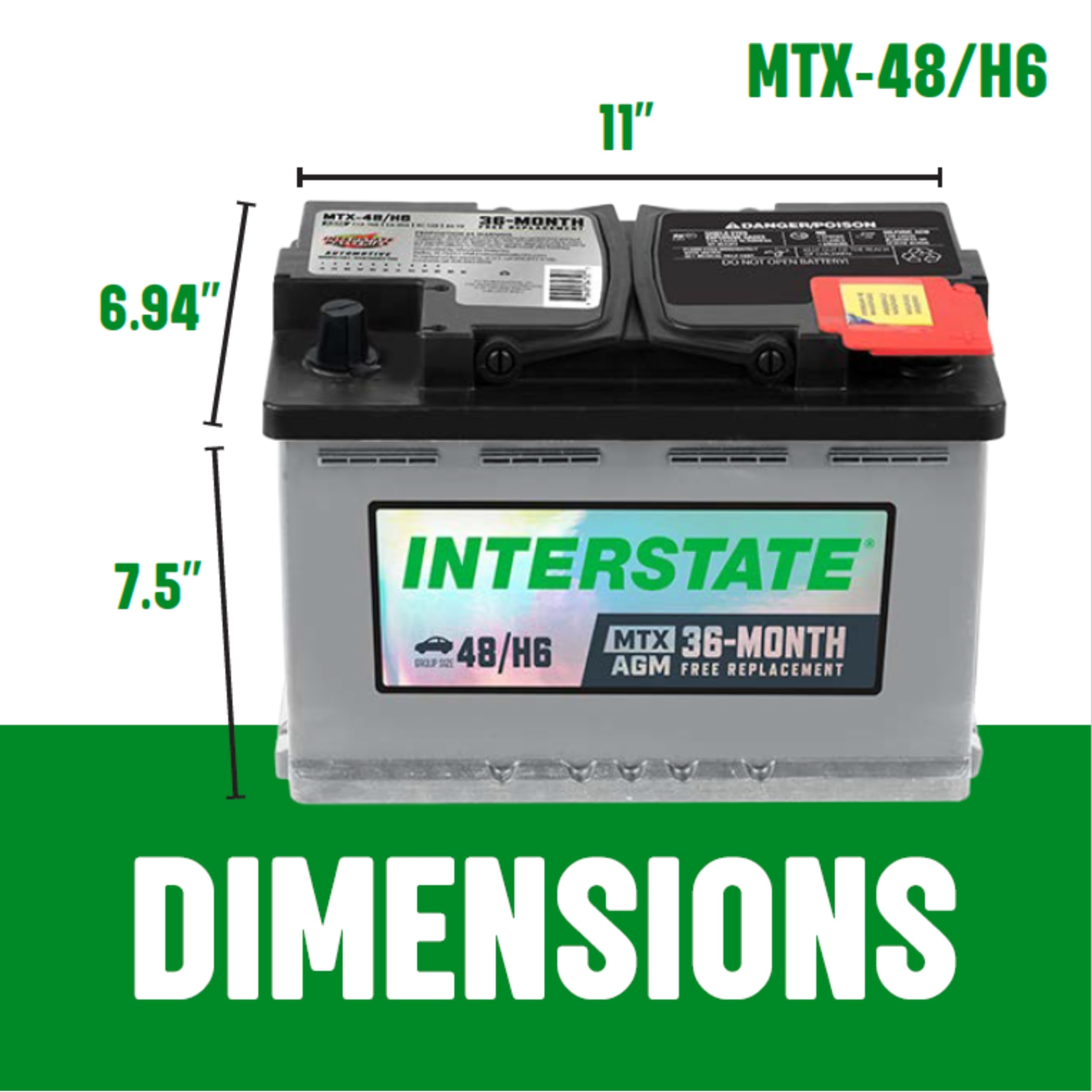 Interstate Batteries Automotive Battery 12V 70Ah (Group Size H6, 48) 760CCA SLI AGM Automobile Replacement Battery for Cars, SUV