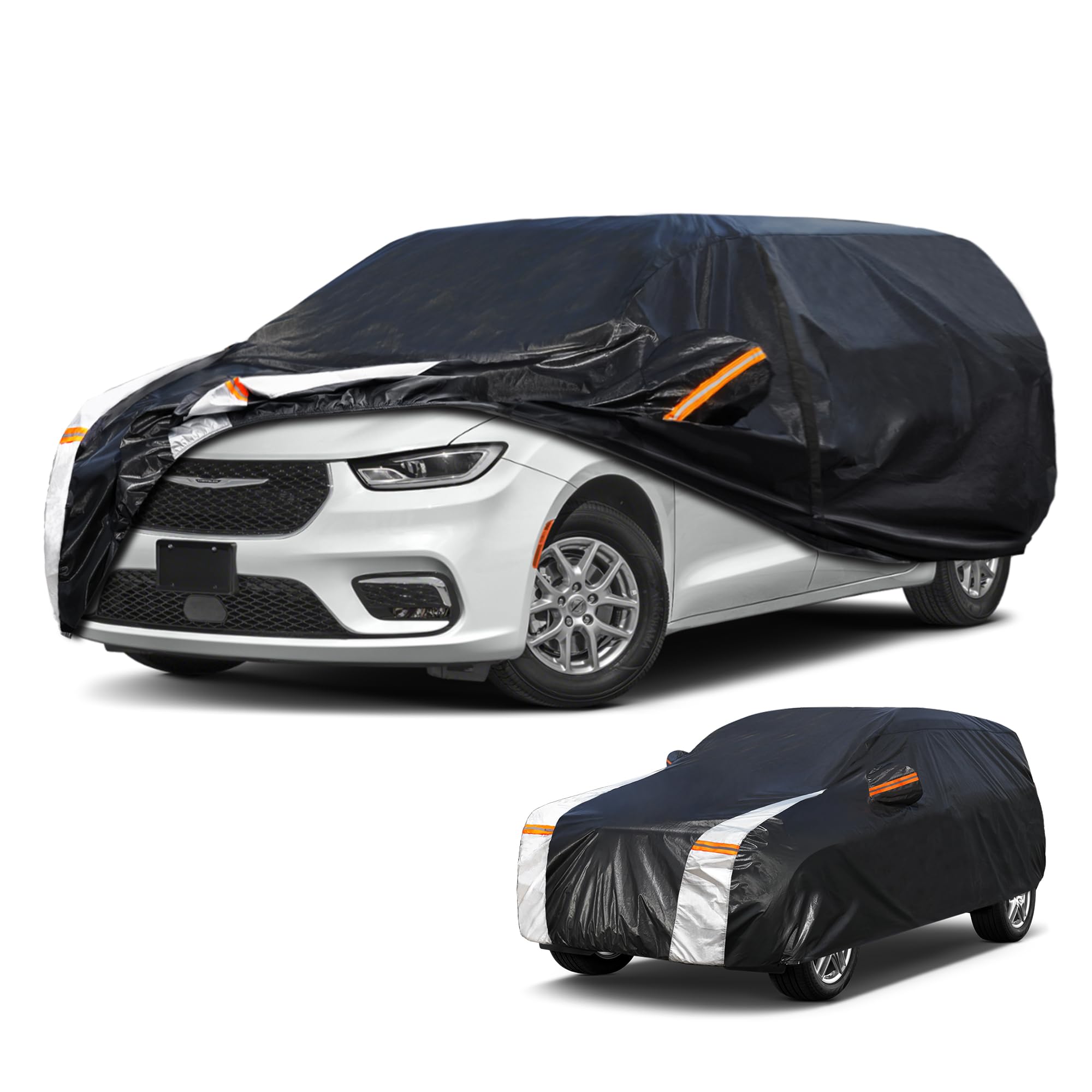 Minivan Car Cover for Chrysler Pacifica 100% Waterproof All Weather, Heavy Duty Outdoor Full Exterior Covers Rain Sun Wind UV Pr