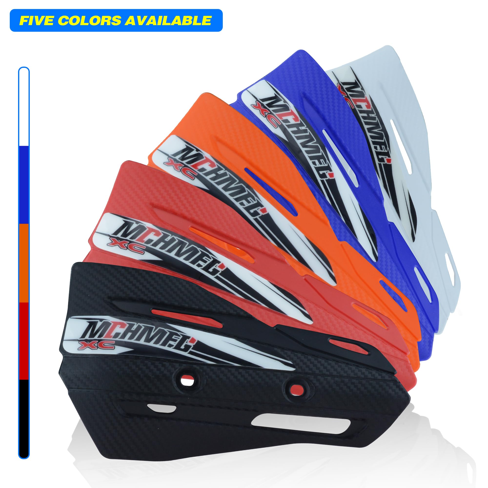 Mchmfg Dirt Bike Handguards With Grips - 7/8' And 1 1/8' Motorcycle Hand Guards For Atv - Universal Handguards Bracket For Off Road Motorcross Black