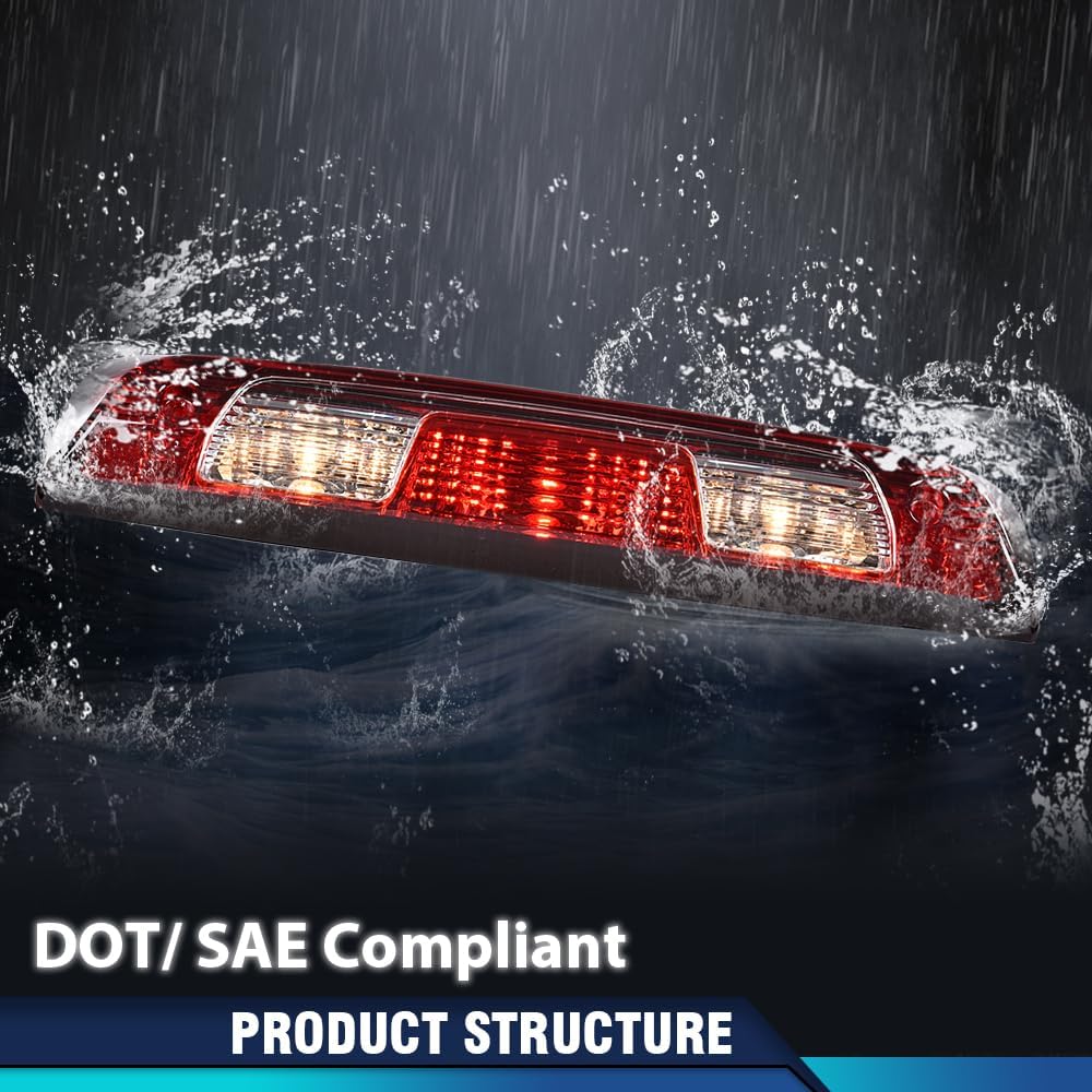 Pit66 Rear High Mount 3Rd Third Brake Light Compatible With Chevy Silverado/Gmc Sierra 1500 2500 3500 2015 2016 2017 2018 2019 2