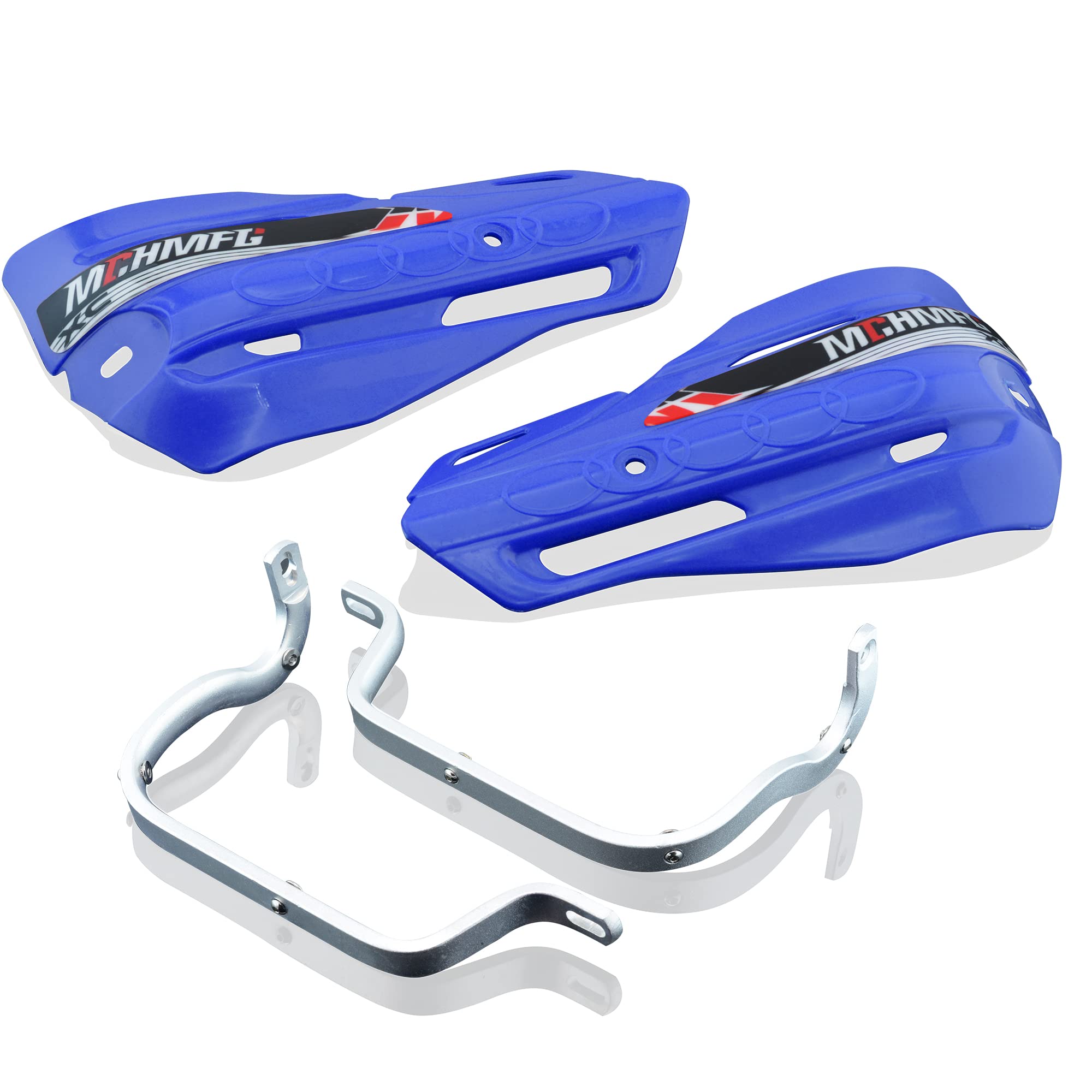 Fewfuss Dirt Bike Hand Guards With Grips - Universal Motorcycle Handguards For Pit Bikes Atv Motocross Enduro Blue